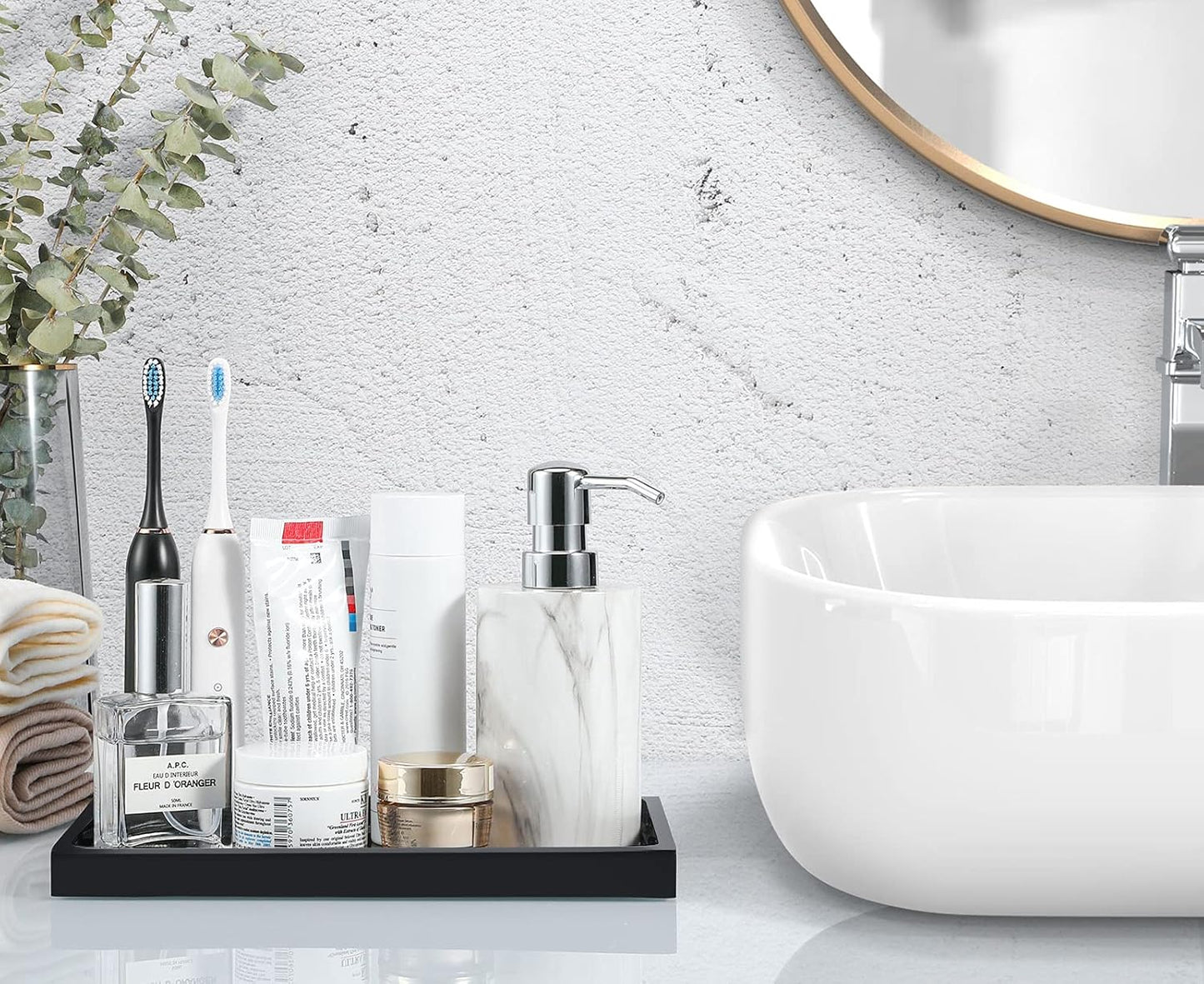 Bathroom Vanity Tray / Black / M