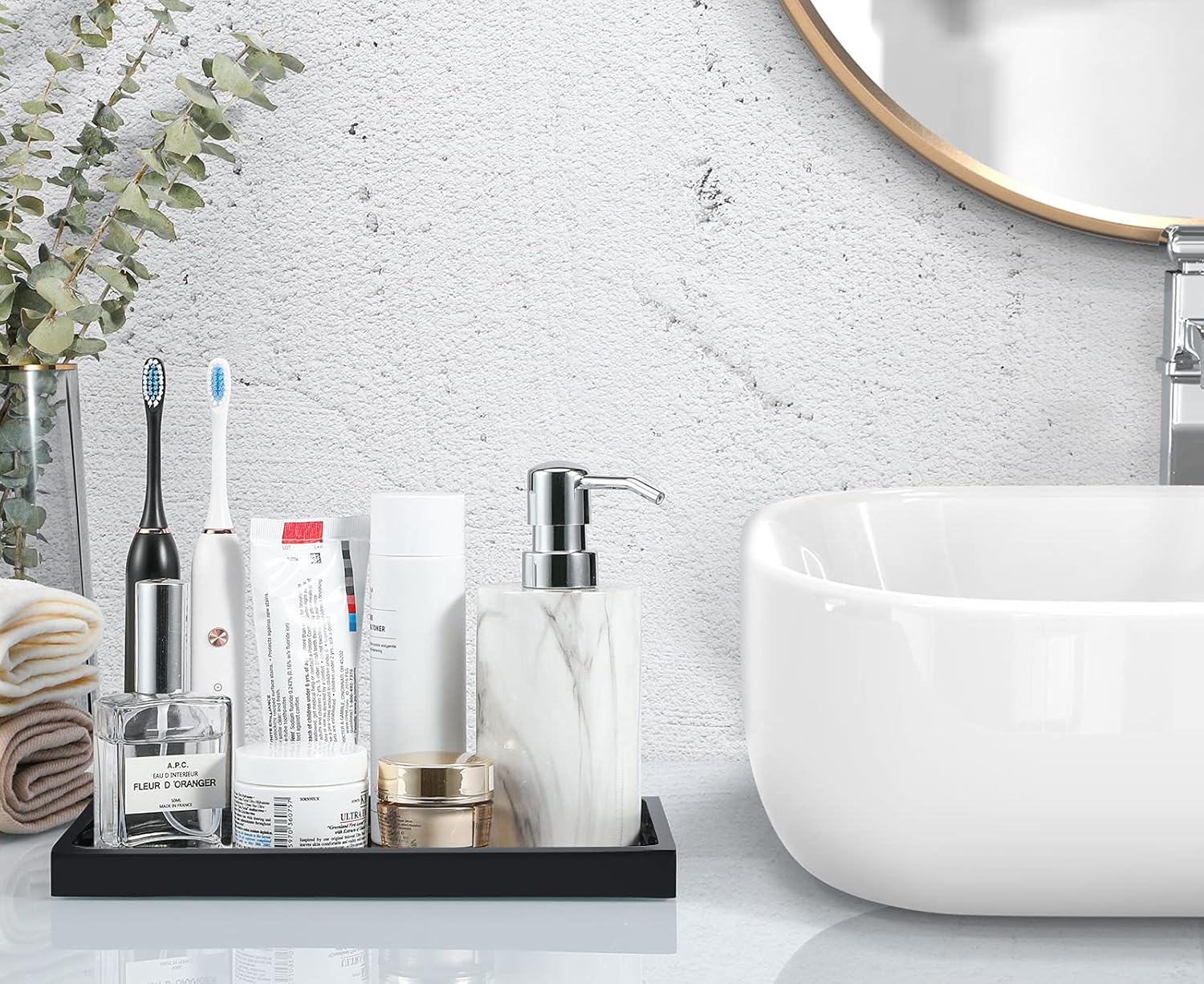 Bathroom Vanity Tray / Black / M