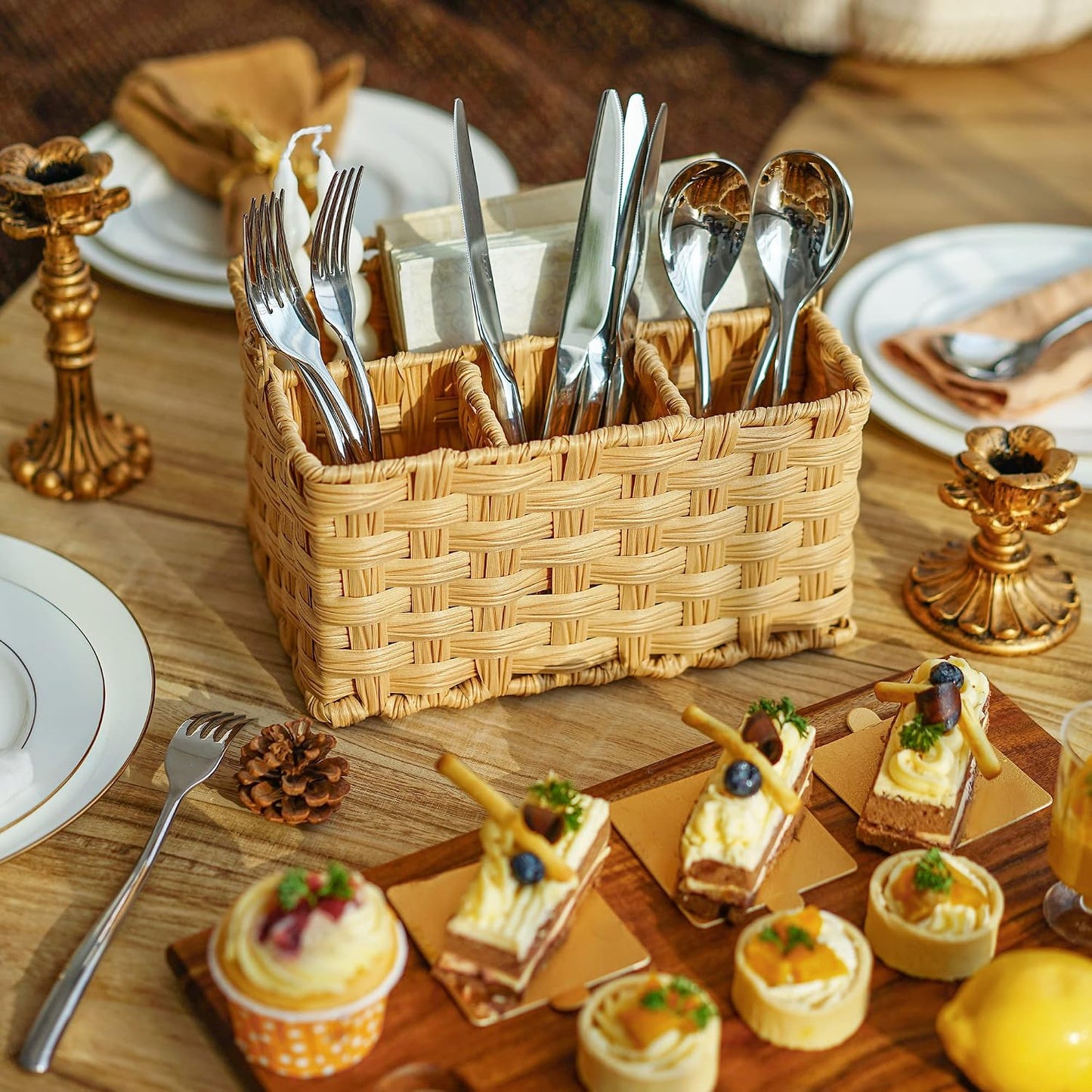 Utensils Holder Buffet Caddy / Nature