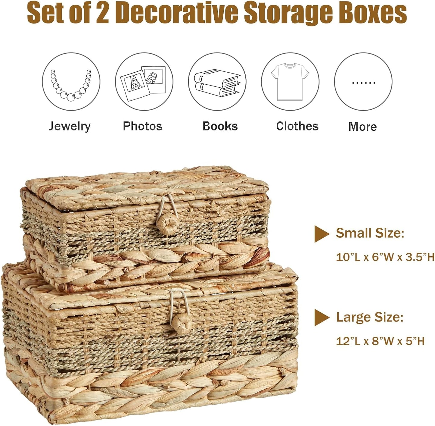 Wicker Storage Baskets / Natural / Set of 2