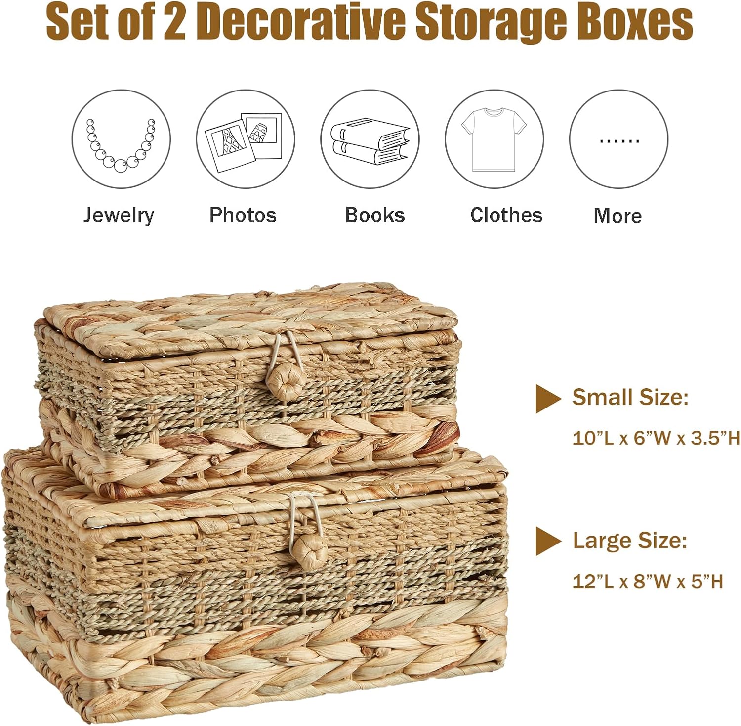 Wicker Storage Baskets / Natural / Set of 2