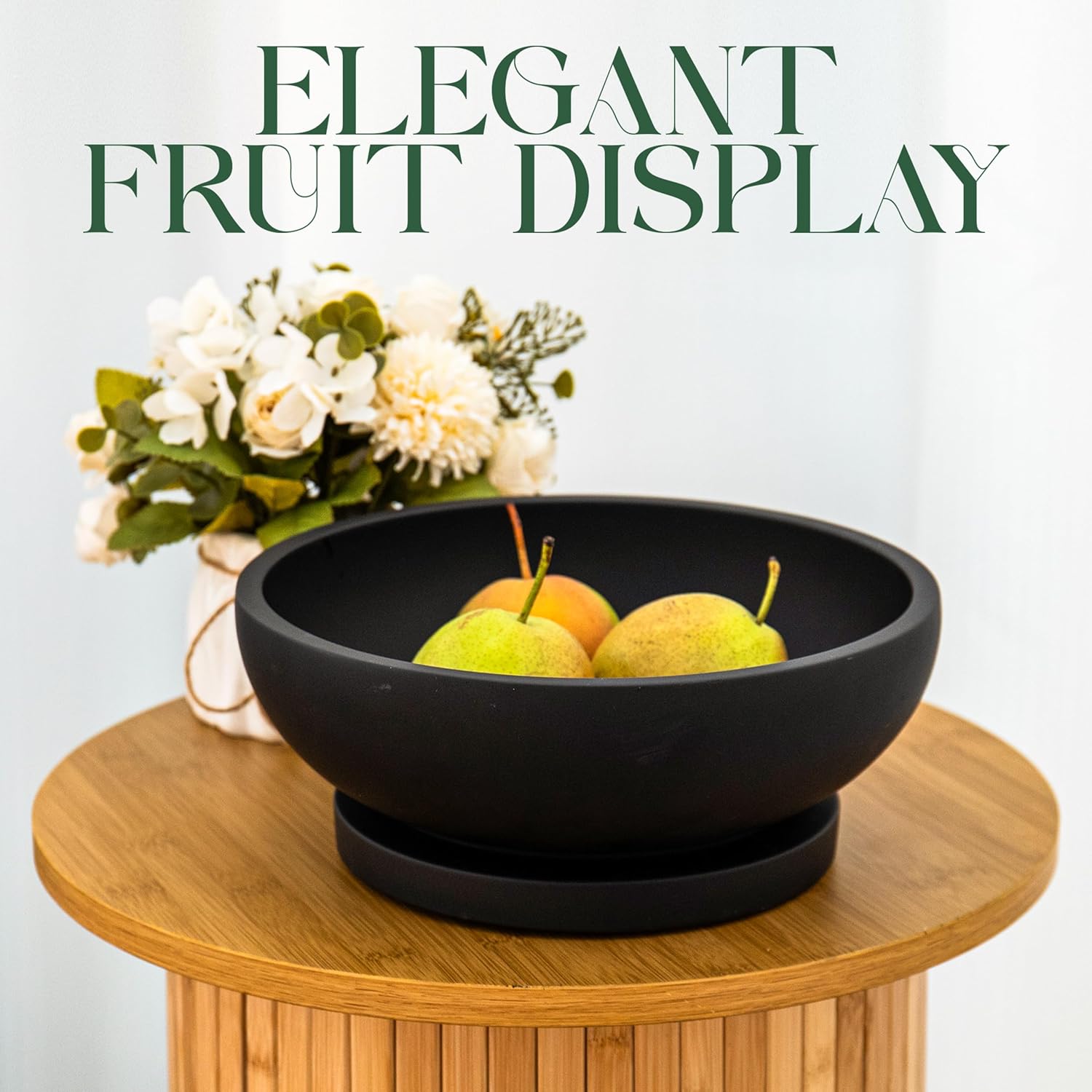 Elegant Pedestal Bowl / Black