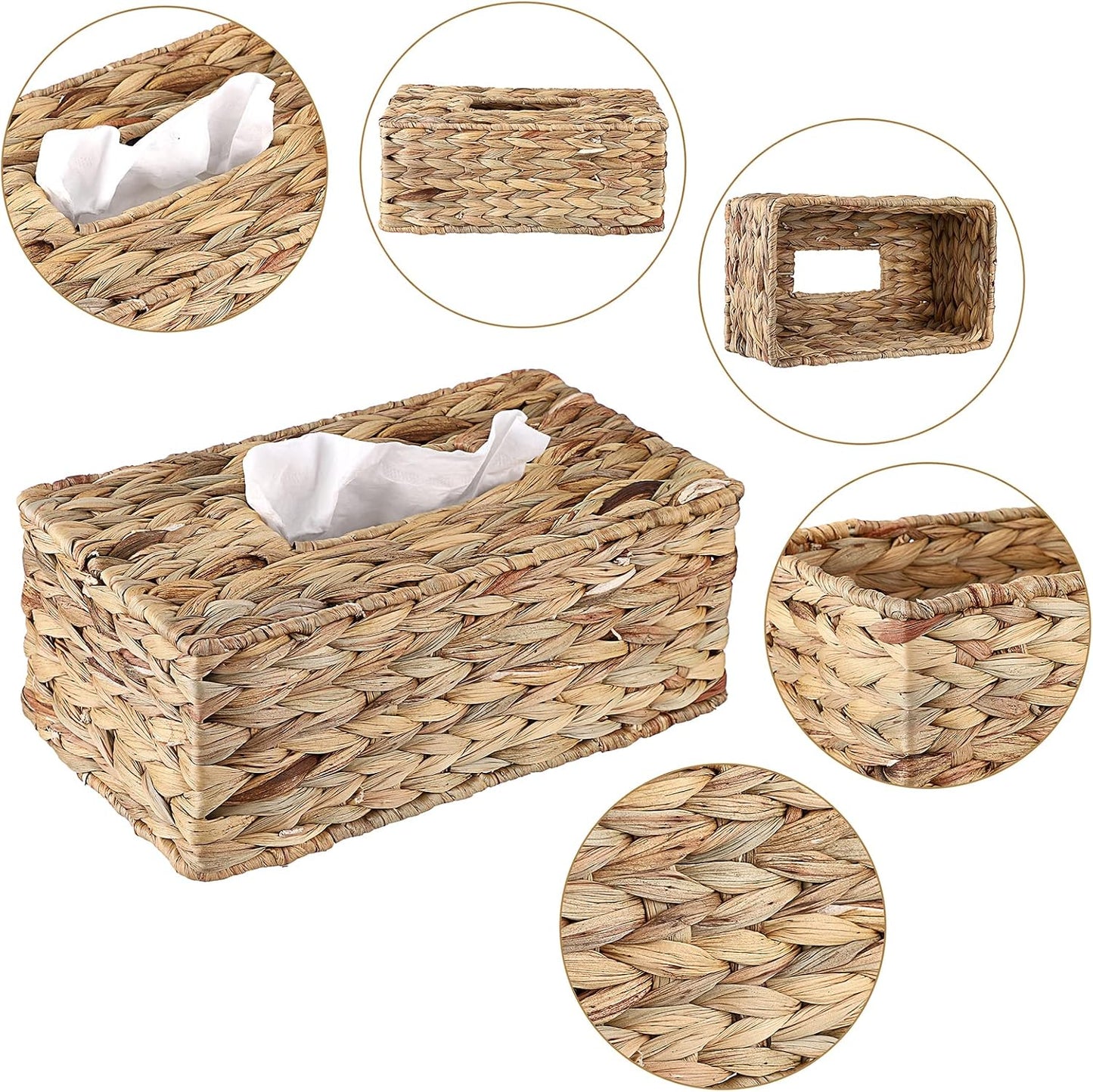 Tissue Box Cover Water Hyacinth Tissue Box Rectangular Tissue Holder / 11 x 6.7 / Inch/rectangular