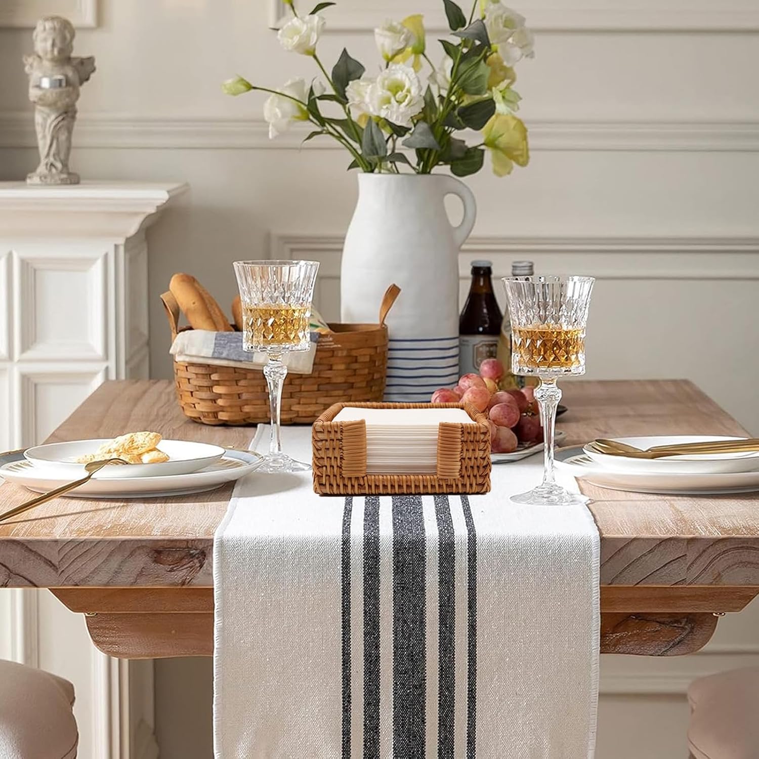 Wicker Napkin Holders / 5.9 Inch / Honey Brown / 5 x 5