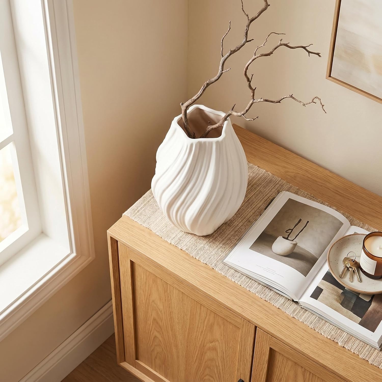 Modern Ceramic Vase / White