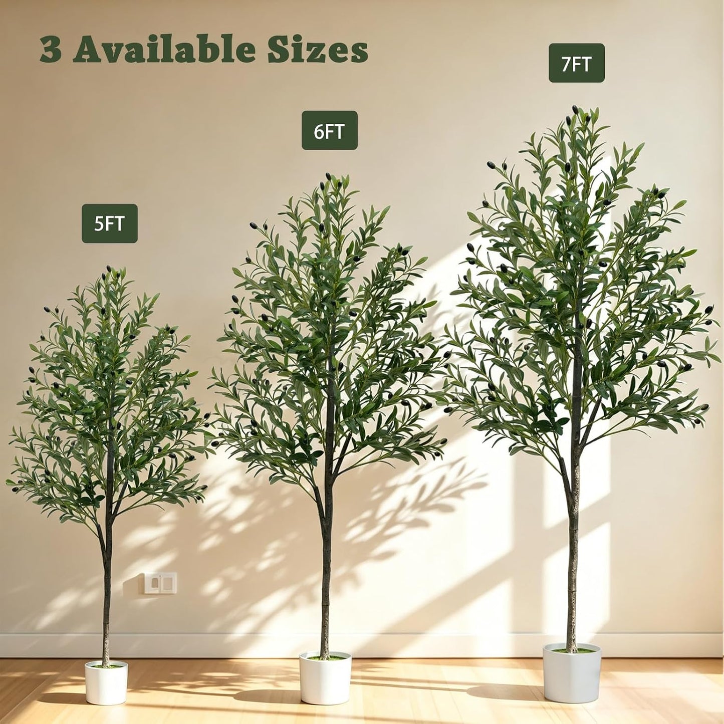Artificial Plants Indoor / 6FT / Natural / 6 Inch