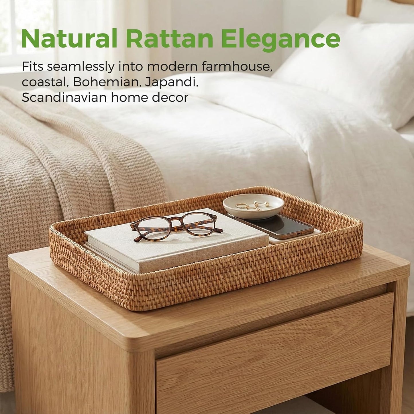 Wicker Storage Basket / 14.6 x 9.1 / M