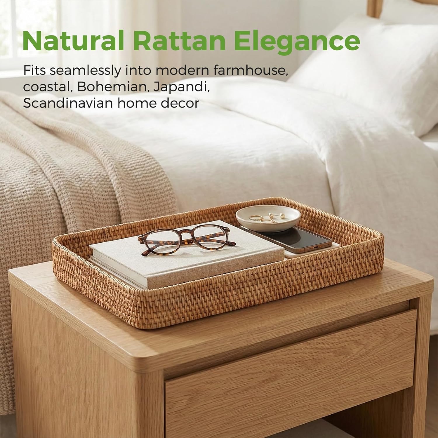 Wicker Storage Basket / 14.6 x 9.1 / M