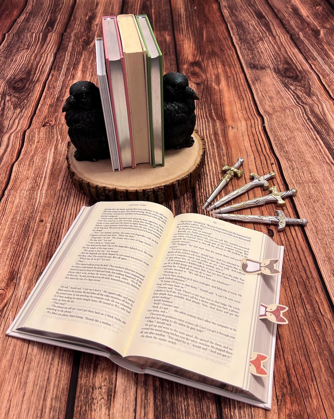 Raven Bookends Decor
