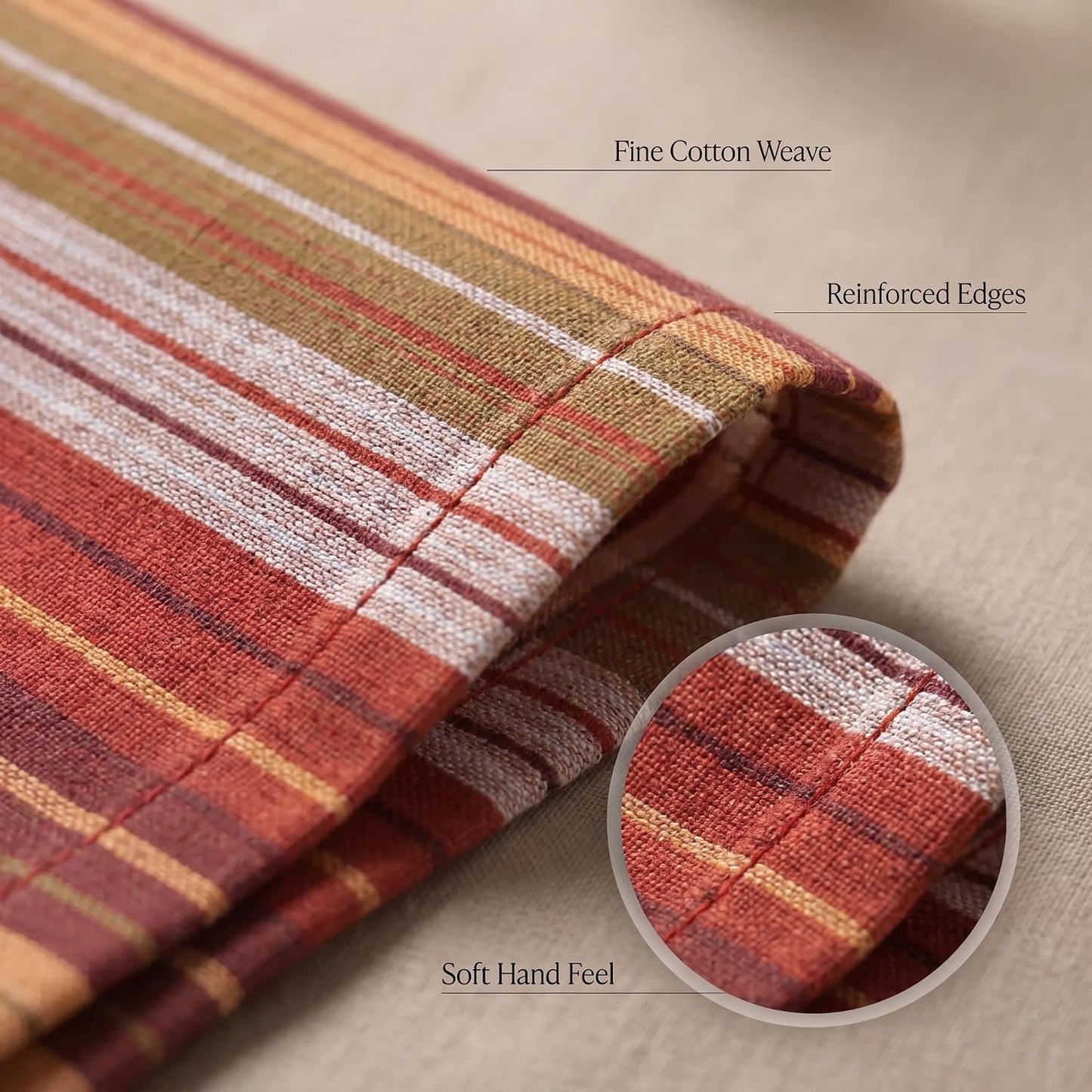 Urban Villa Cloth Napkins Cotton 20x20 (Set of 12) Fall Dobby