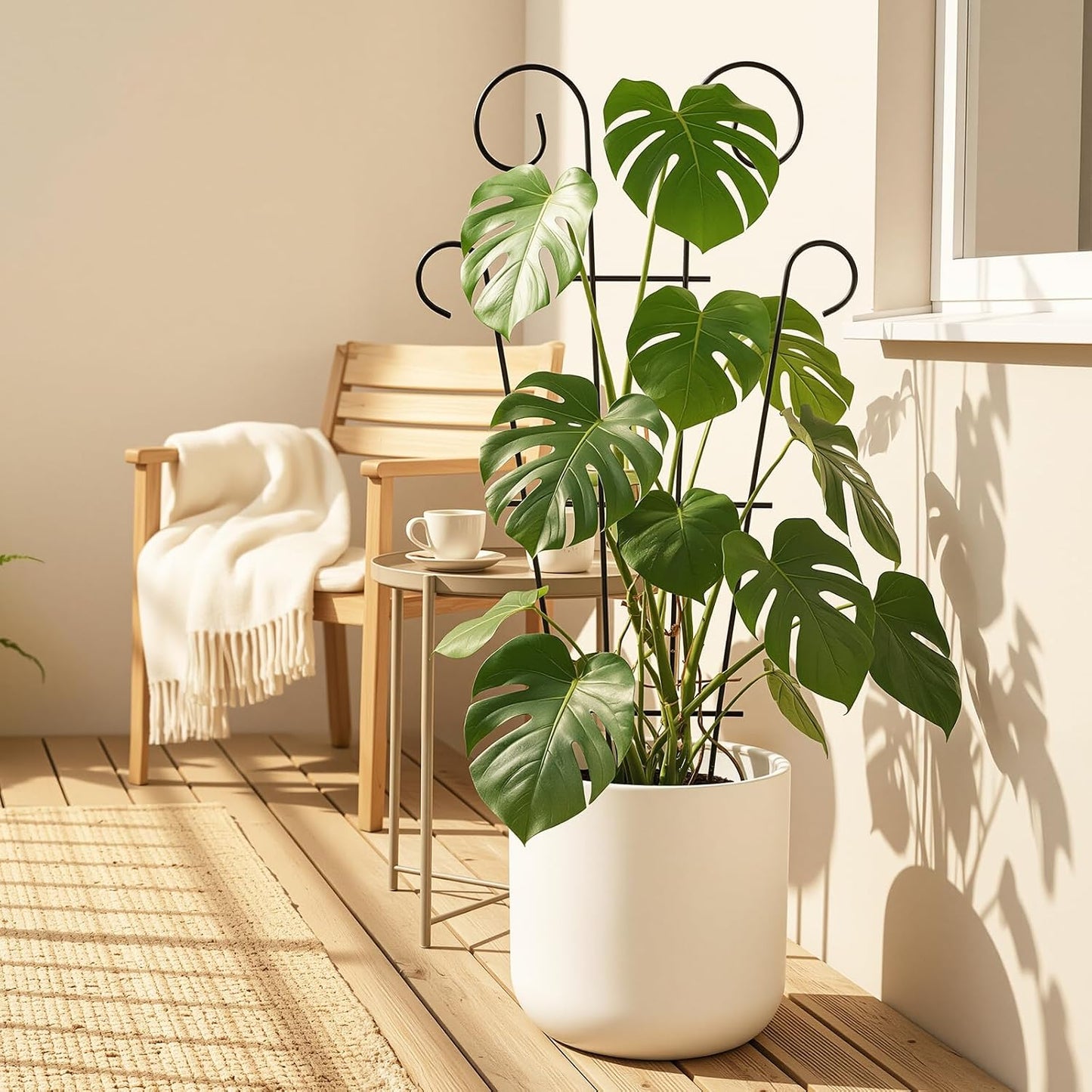 4 Pack 32 Inch Tall Metal Plant Trellis for Potted Plants | Metal Garden Trellis for Climbing Plants, Indoor Outdoor