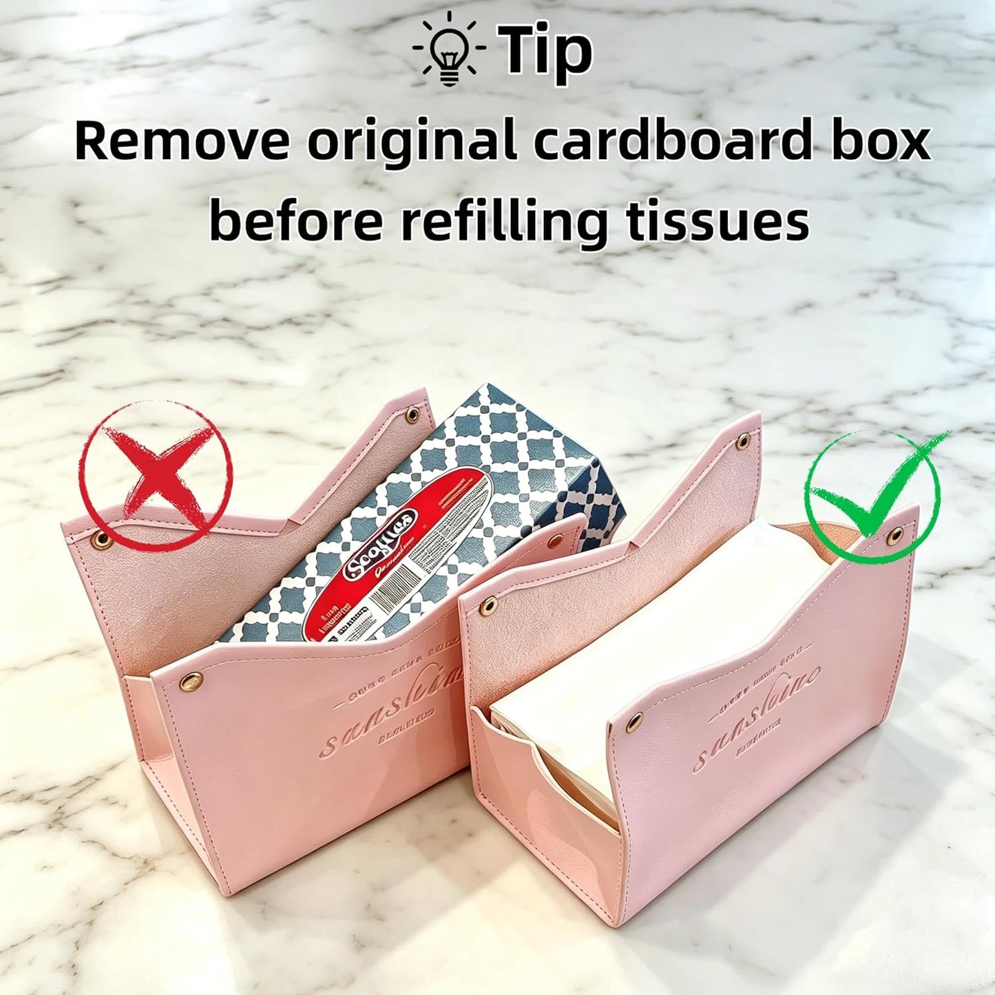 Tissue Box Cover Rectangle / 03- Yellow