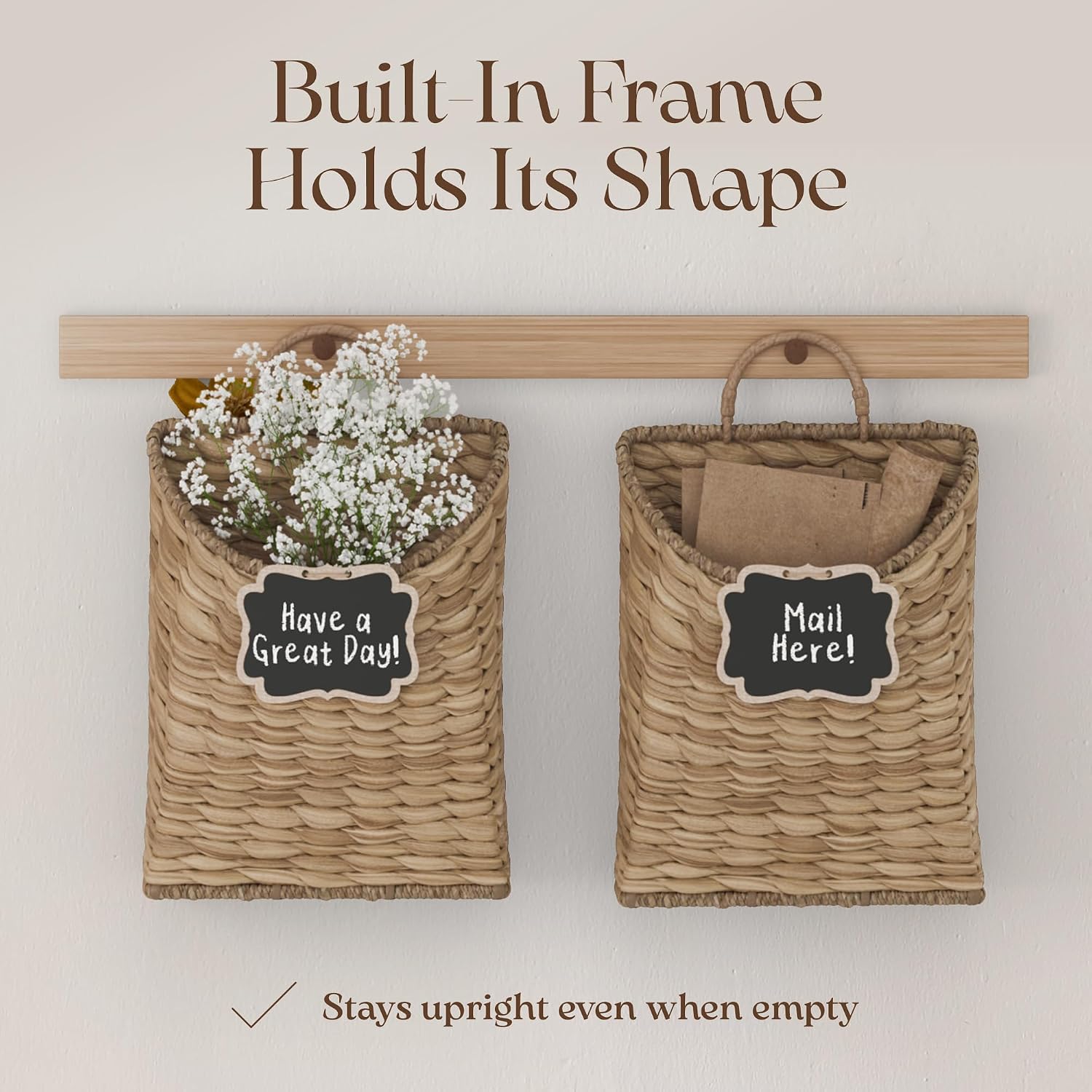 Boho Woven Wall Hanging Basket