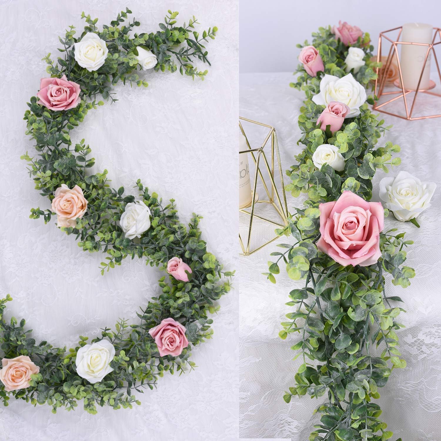 Faux Eucalyptus Garland Plant / Set of 2