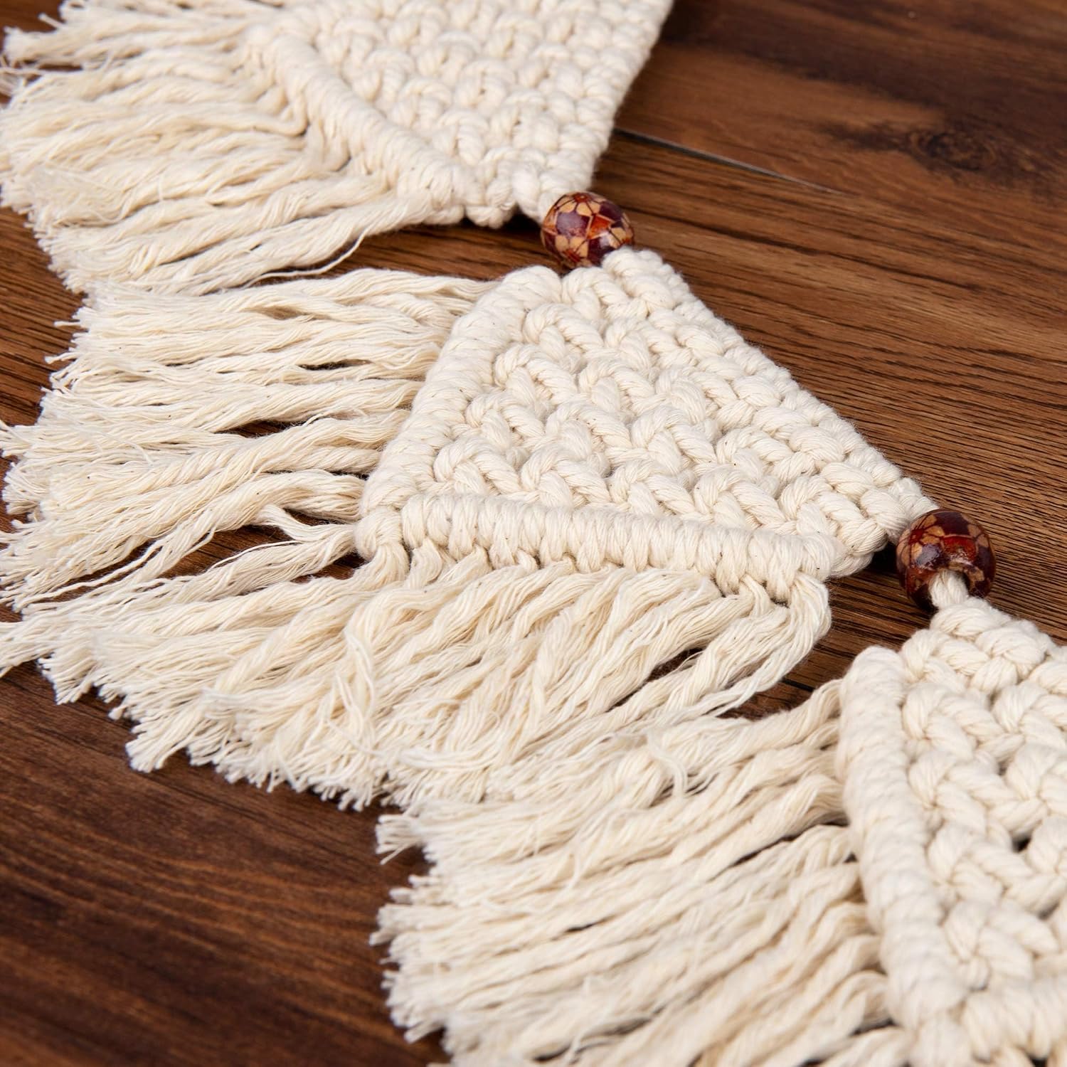Boho Tassel Garland Wall Hanging Handmade Cotton Bohemian Banner Home Decor