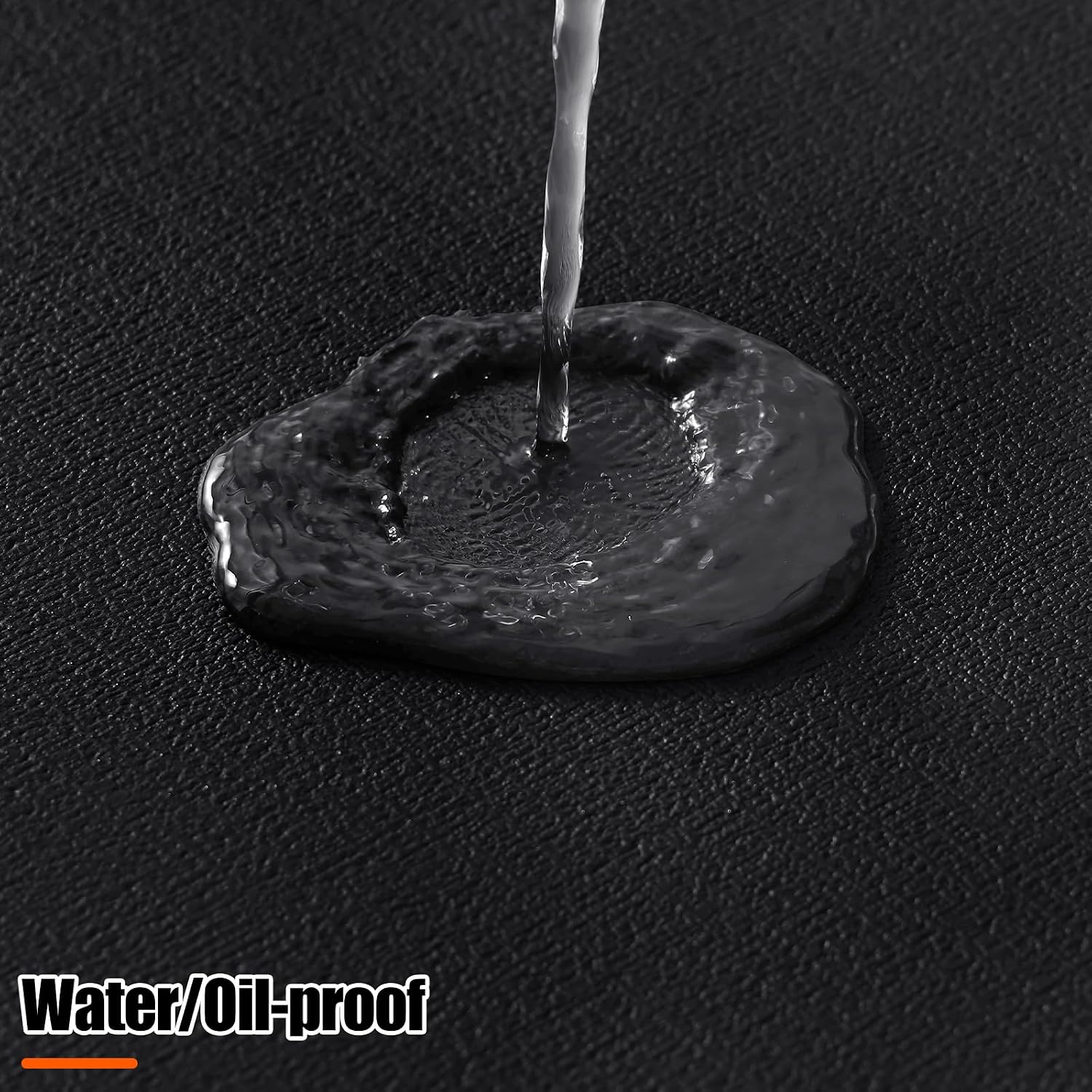Homaxy Round Faux Leather Placemats and Coasters, Set of 8, Black | Washable Dual-side Table Mats, Wipeable Place Mats