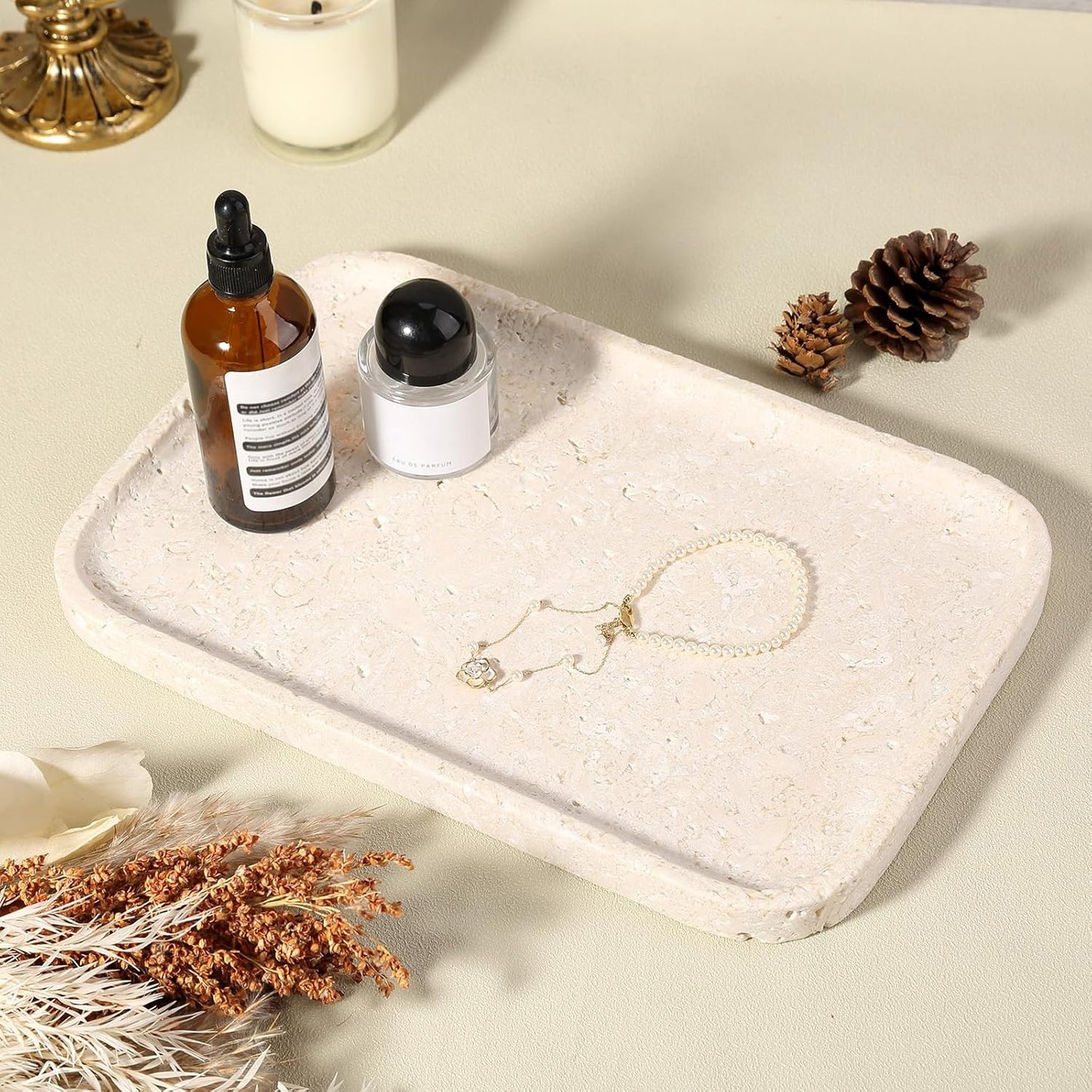 Beige Tray for Decor / Egypt-beige