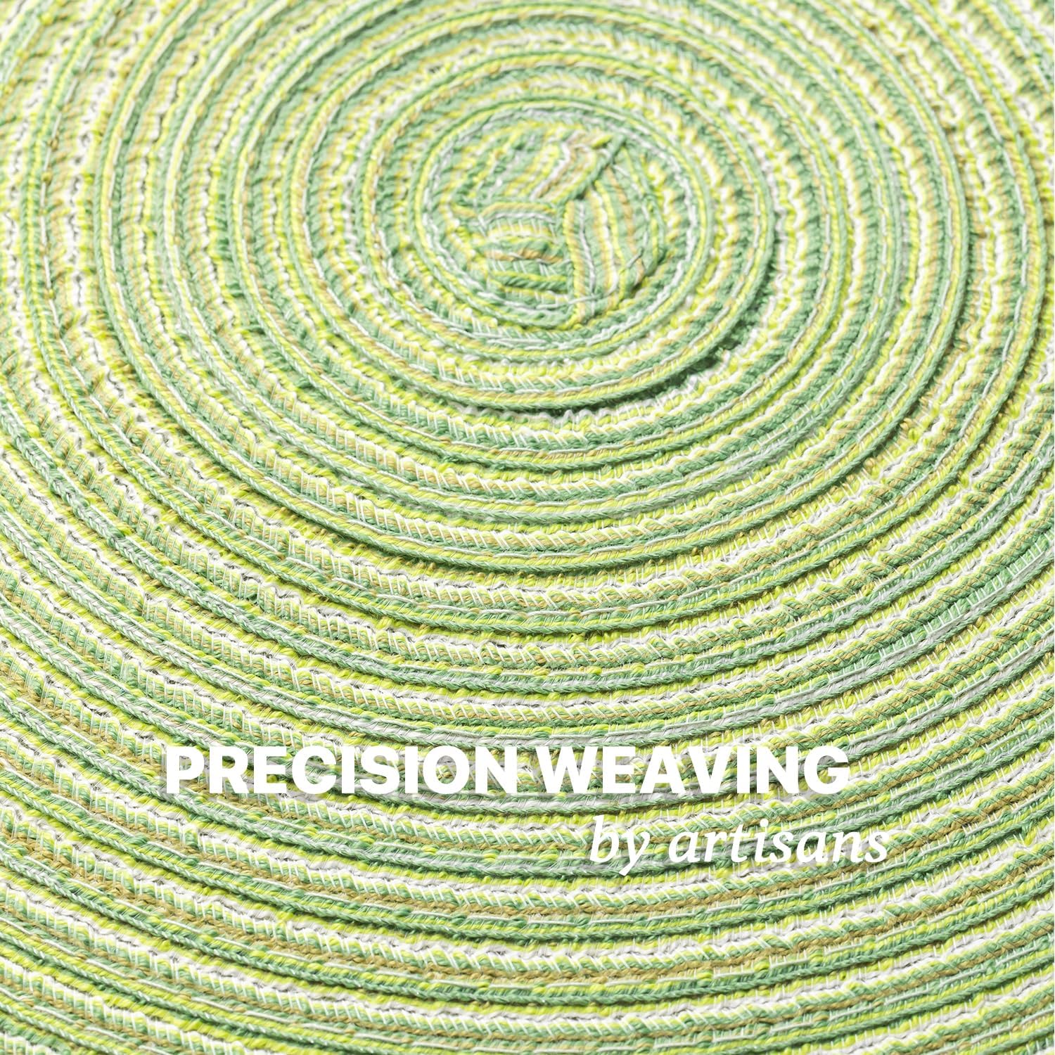 BARoyal Round Placemats Set of 12 Woven Placemats Washable Braided Table Mats for Dining Table Heat Resistant Non-Slip