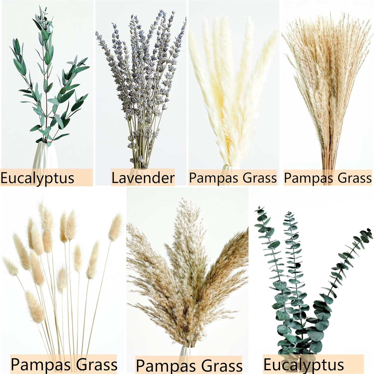 Exquisite Lavender and Eucalyptus Dried Flower Arrangements for Western Boho Decor / Regular / Green
