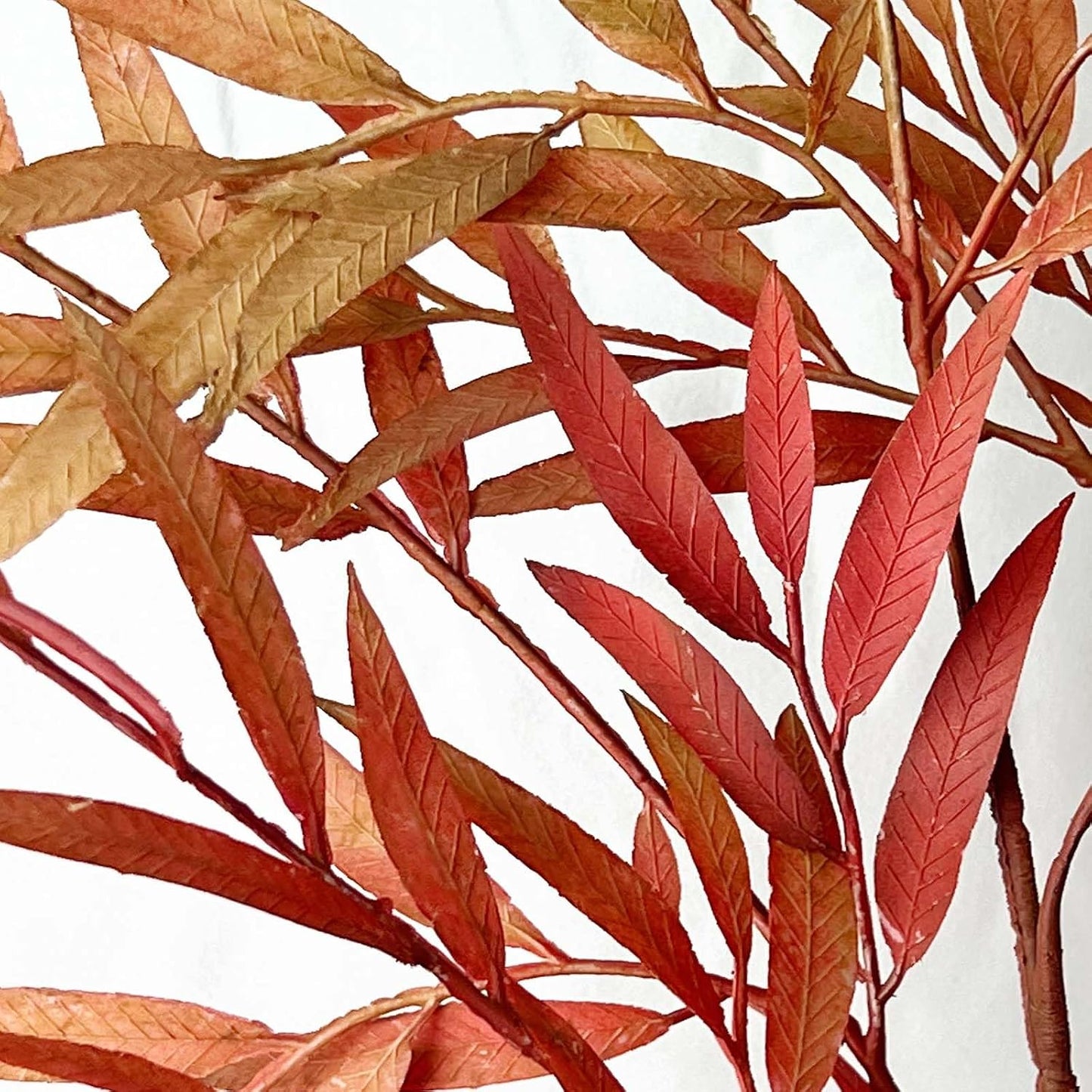 4 Bundles Artificial Fall Leaves Stems / 41.3 Inch