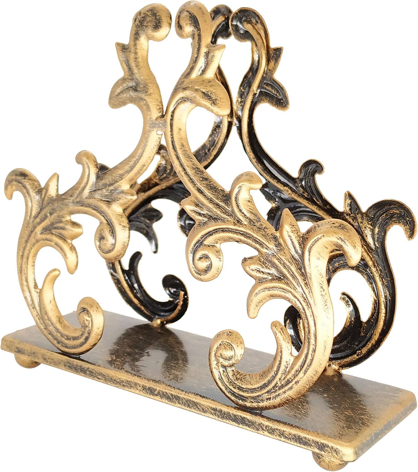 Decorative Metal Tissue Rack for Tabletop / Bronze / One Size / 6 x 2 x 5.3
