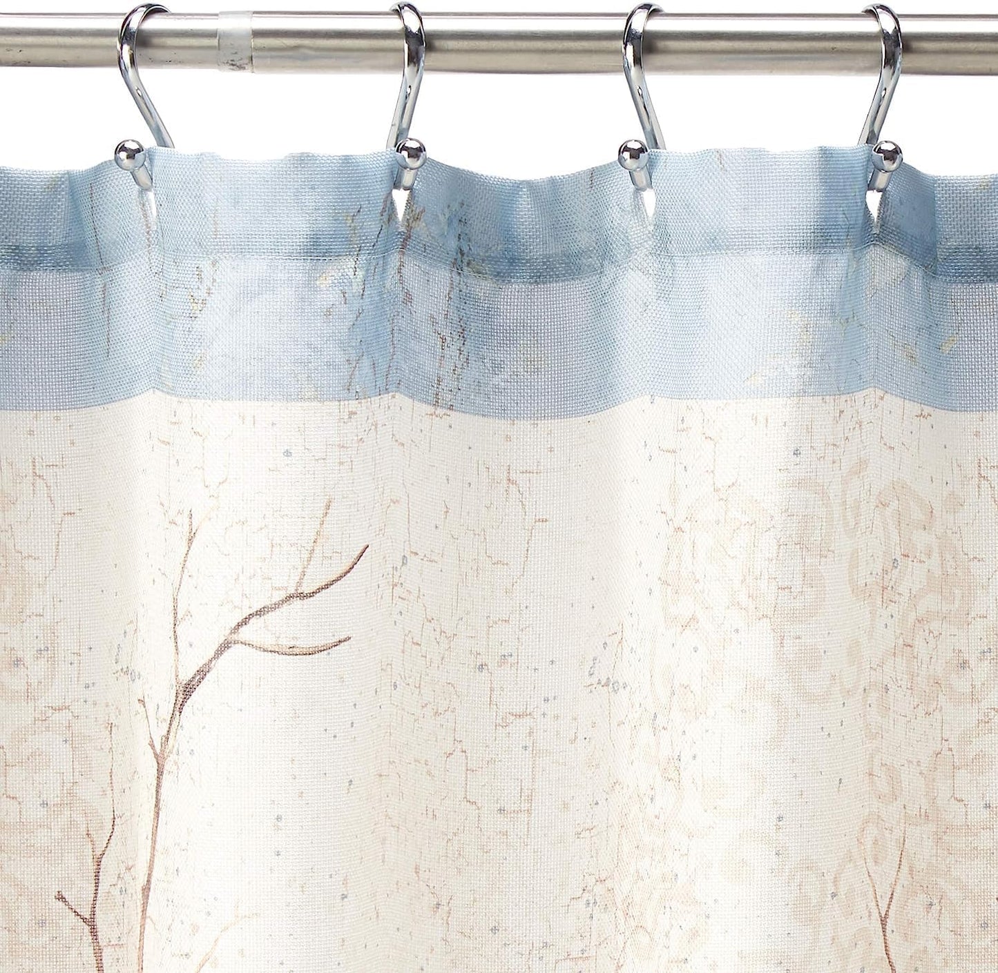 Avanti Linens - Fabric Shower Curtain, Nature Inspired Bathroom Decor (Love Nest Collection, 72") | 72 x 72 Inches