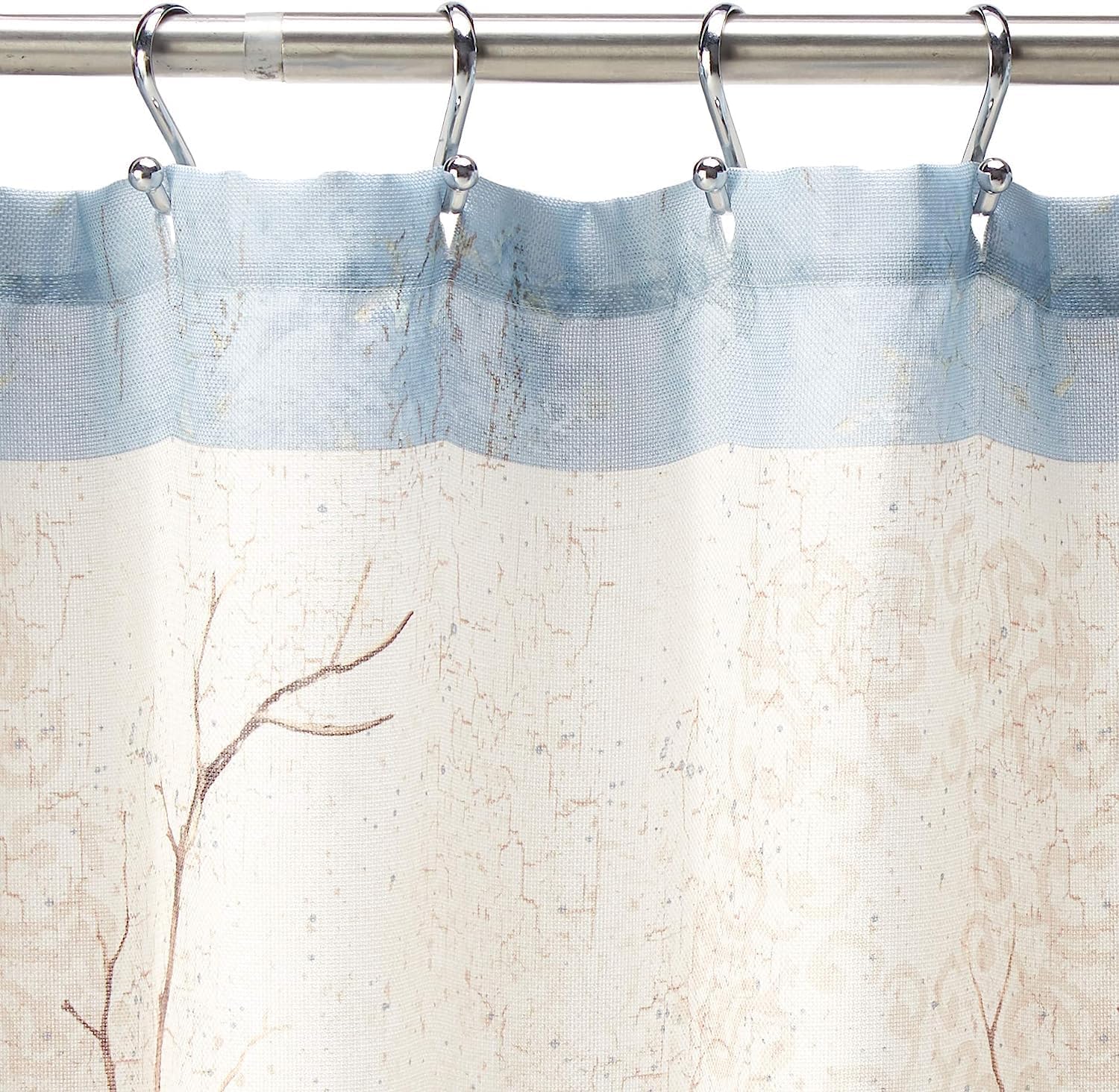 Avanti Linens - Fabric Shower Curtain, Nature Inspired Bathroom Decor (Love Nest Collection, 72") | 72 x 72 Inches