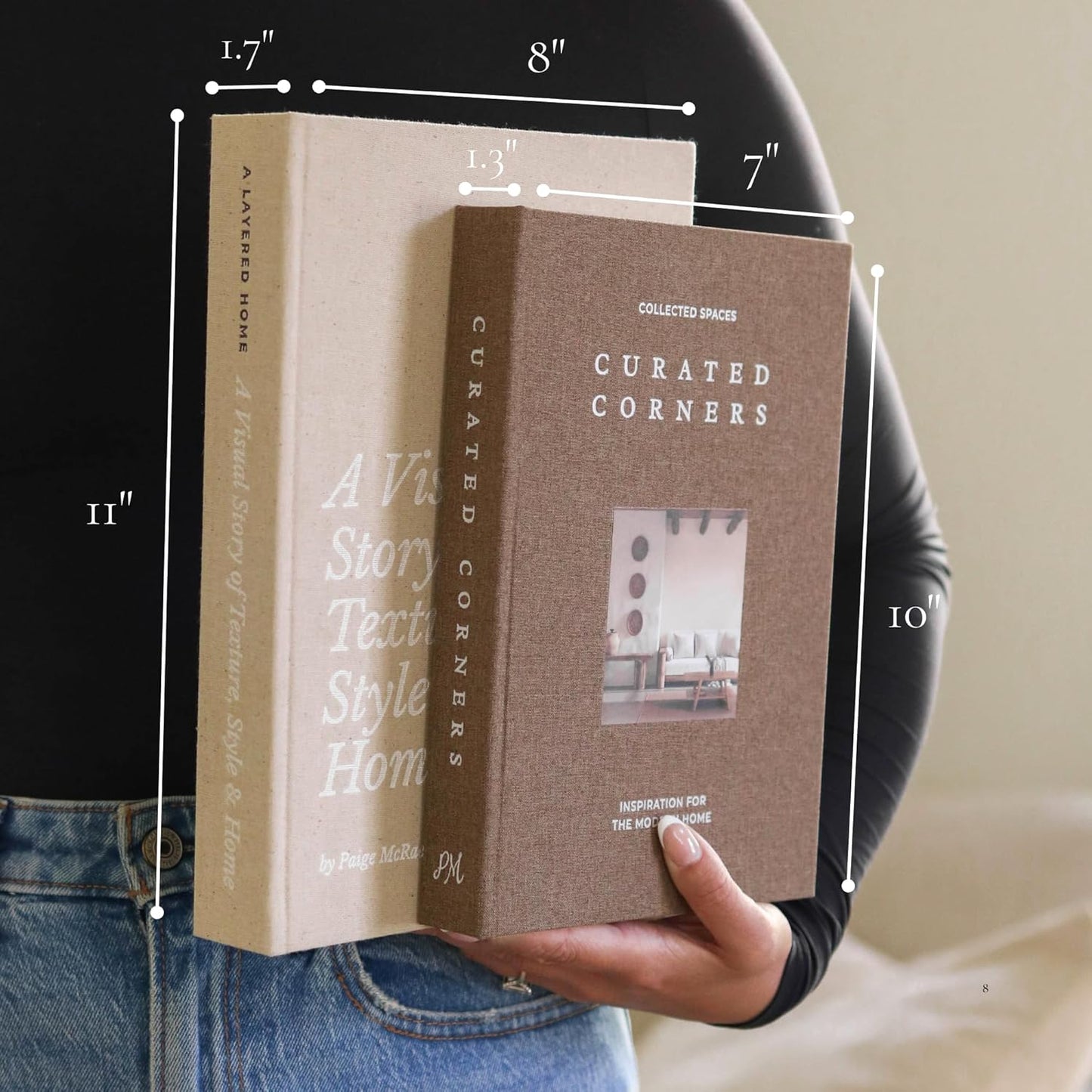 Faux Book Box / 2 Linen Fake Books for Decorating Bookshelf