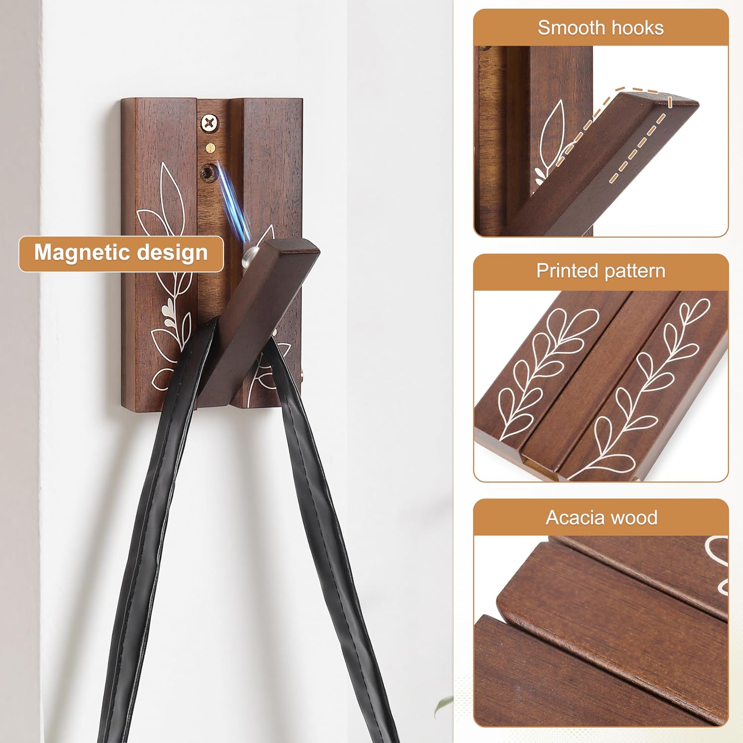 Rustic Folding Wall Hooks / Pattern B / Set of 2