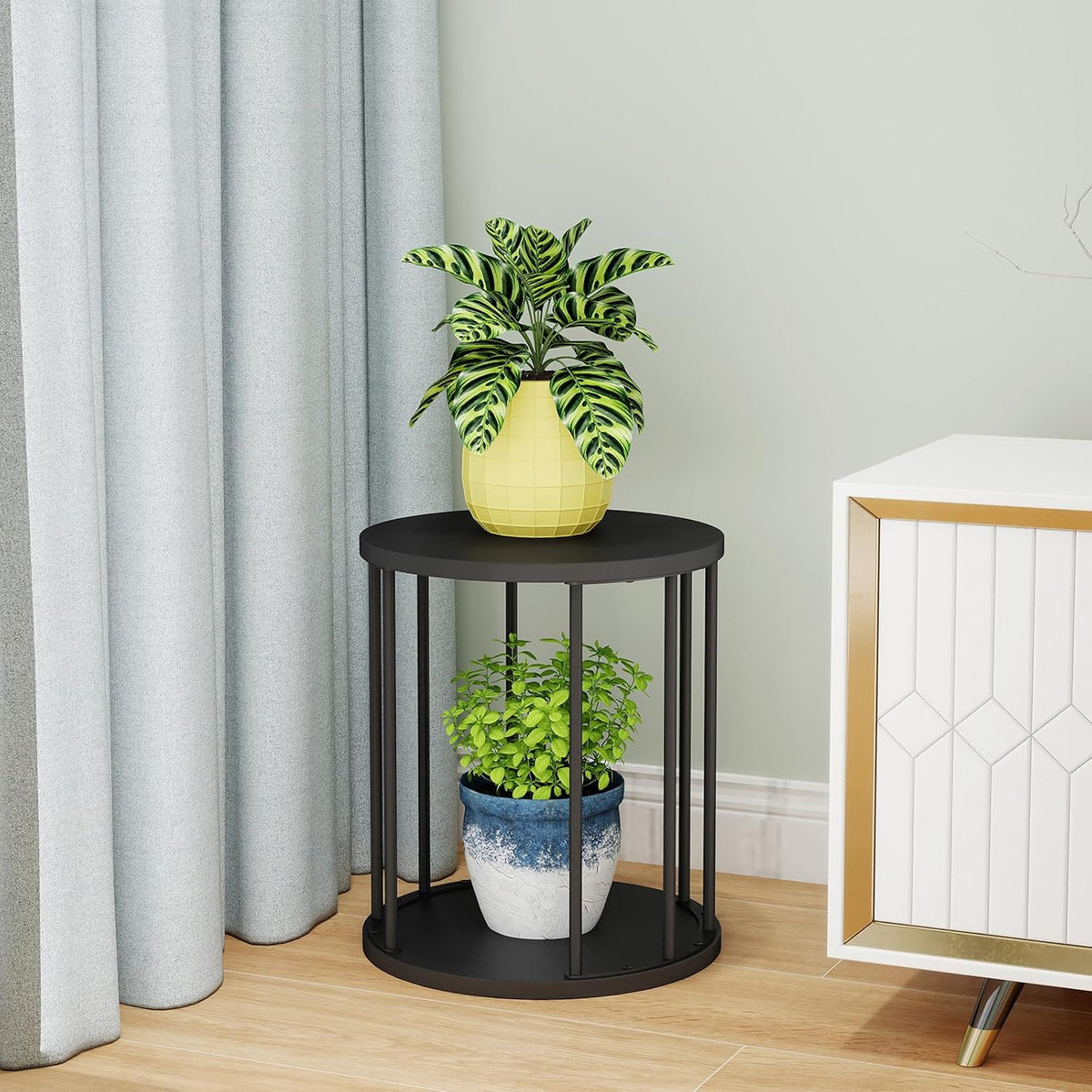 Plant Stand Indoor,small plant stool,Flower Pot Corner stand holder,Mid Century Heavy Duty Metal Tall Home Decor,Modern