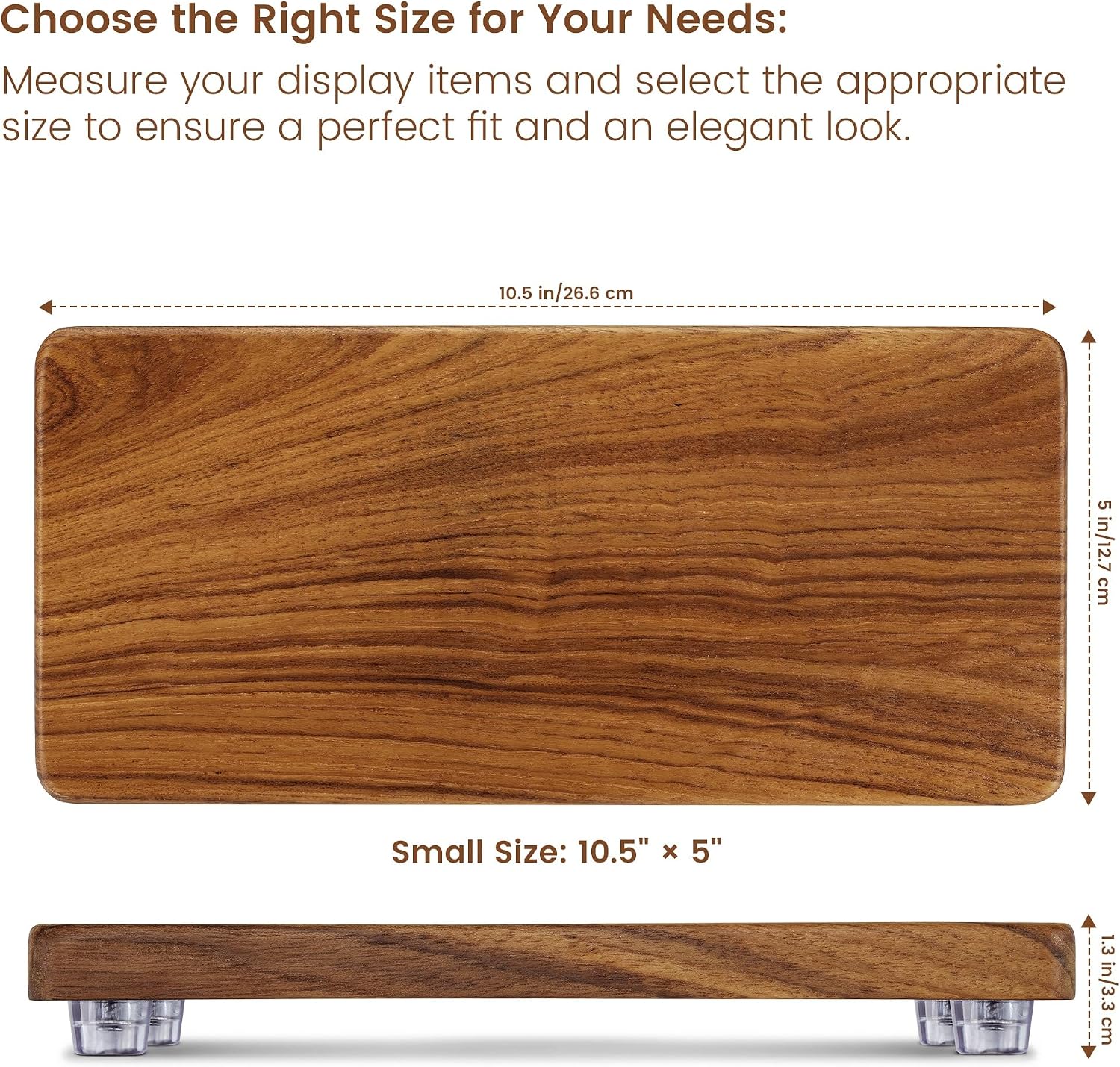 Solid Teak Wood Riser Tray / M1 / 10.5 x 5