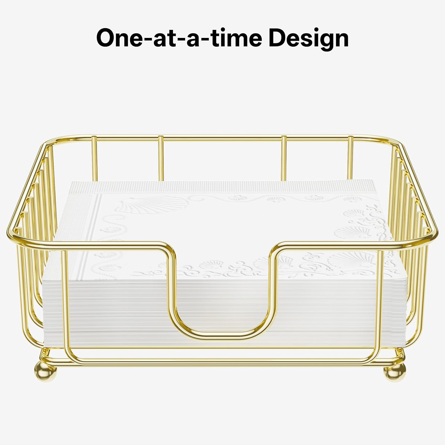 Napkin Holder / Napkin Holders for Paper Napkins / Gold / Luncheon