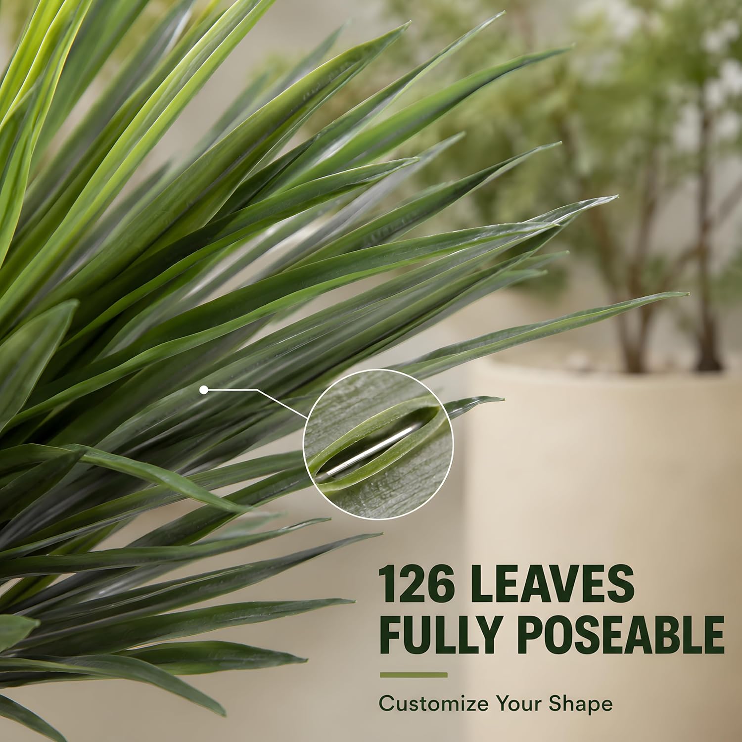 33" Artificial Agave Plant UV Resistant Faux Succulent / Green / 33" Tall