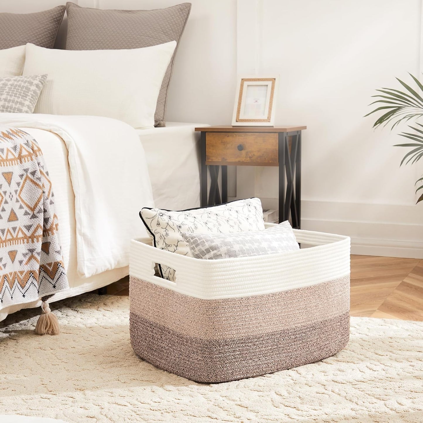 Rectangle Woven Baskets for Storage / 65L