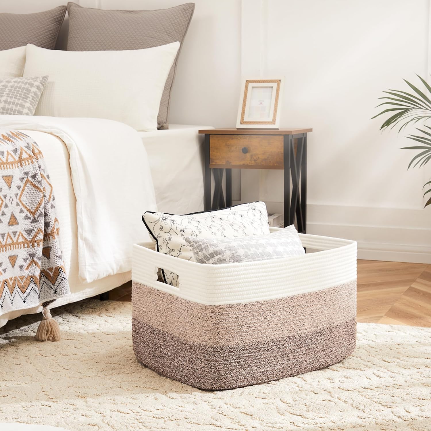 Rectangle Woven Baskets for Storage / 65L