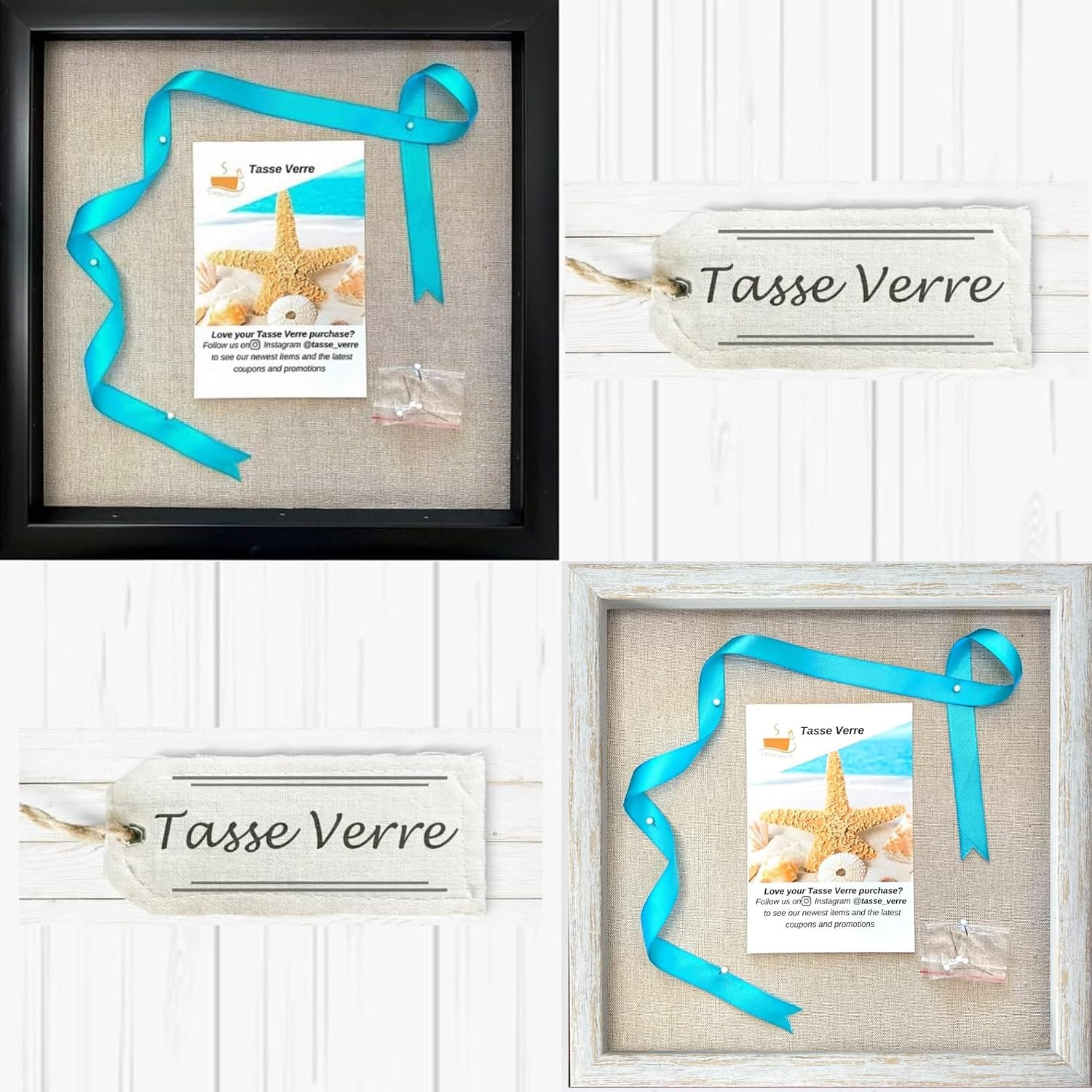 10x10 Rustic Display Shadow Box (2-Pack) Frame w/Linen Background and 16 Stick Pins - Ready to Hang Shadowbox Picture