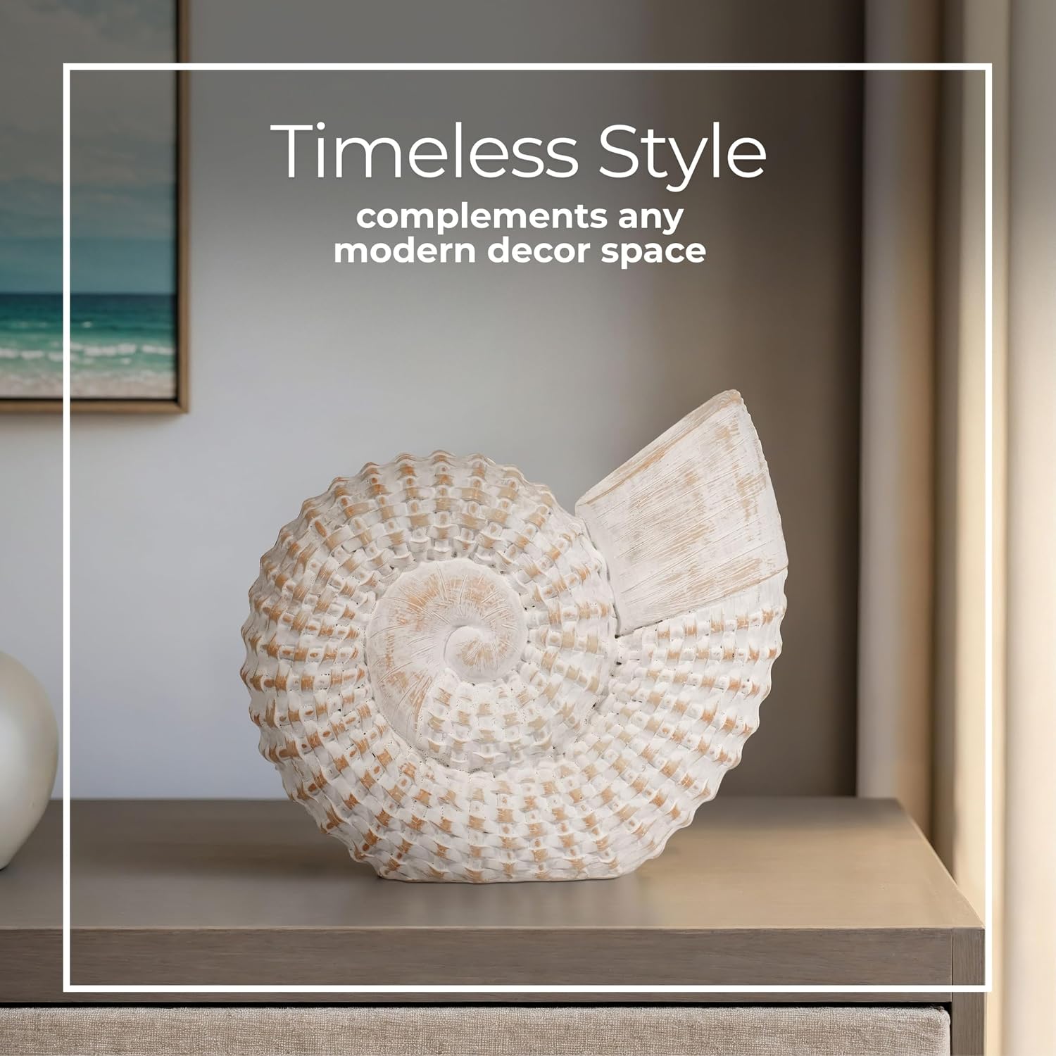 Figurines & Sculptures Home / Coastal Seashell Decorative Figurine
