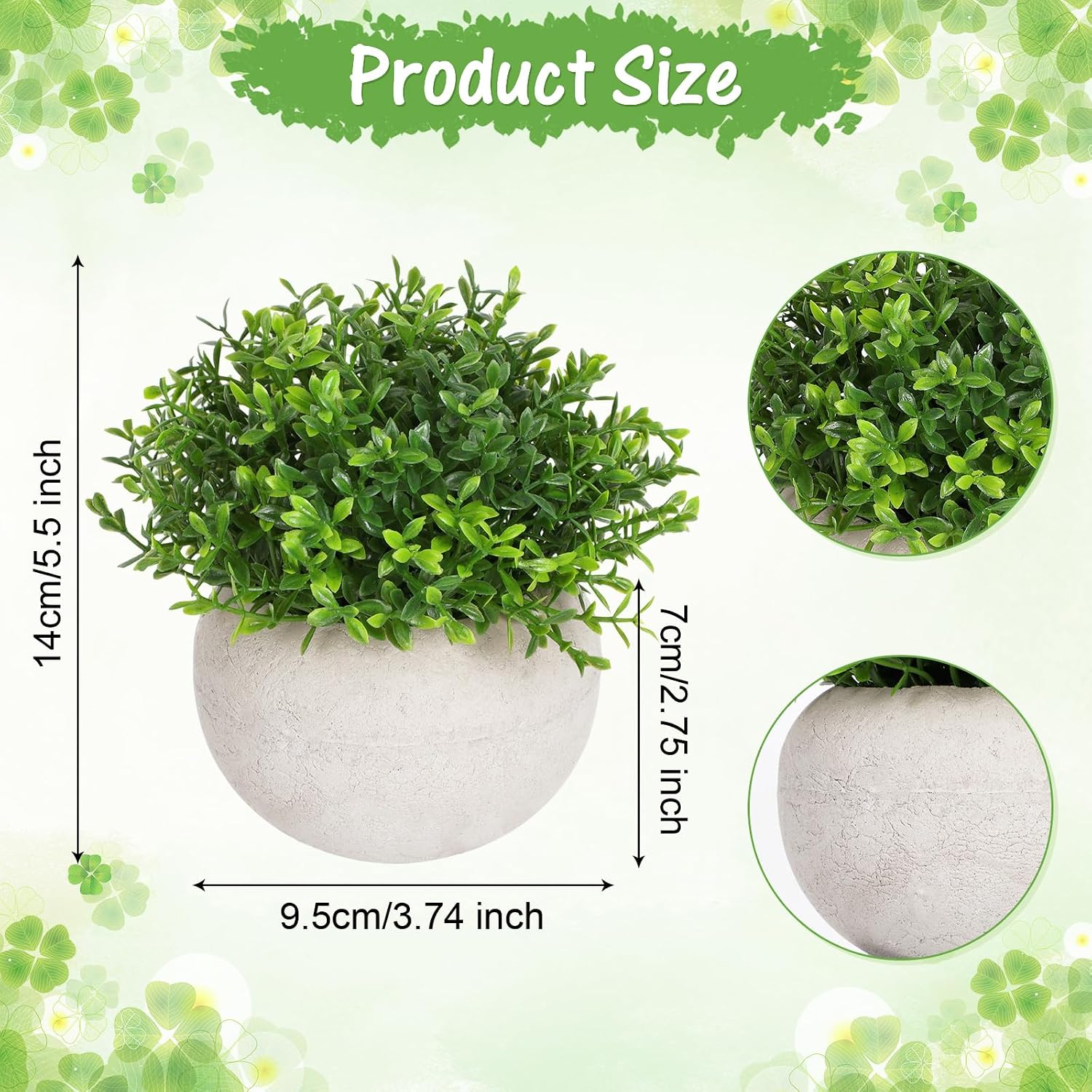 Artificial Topiary Shrubs Small Plants in Pot Indoor Decor Mini Greenery Potted / Green Topiary