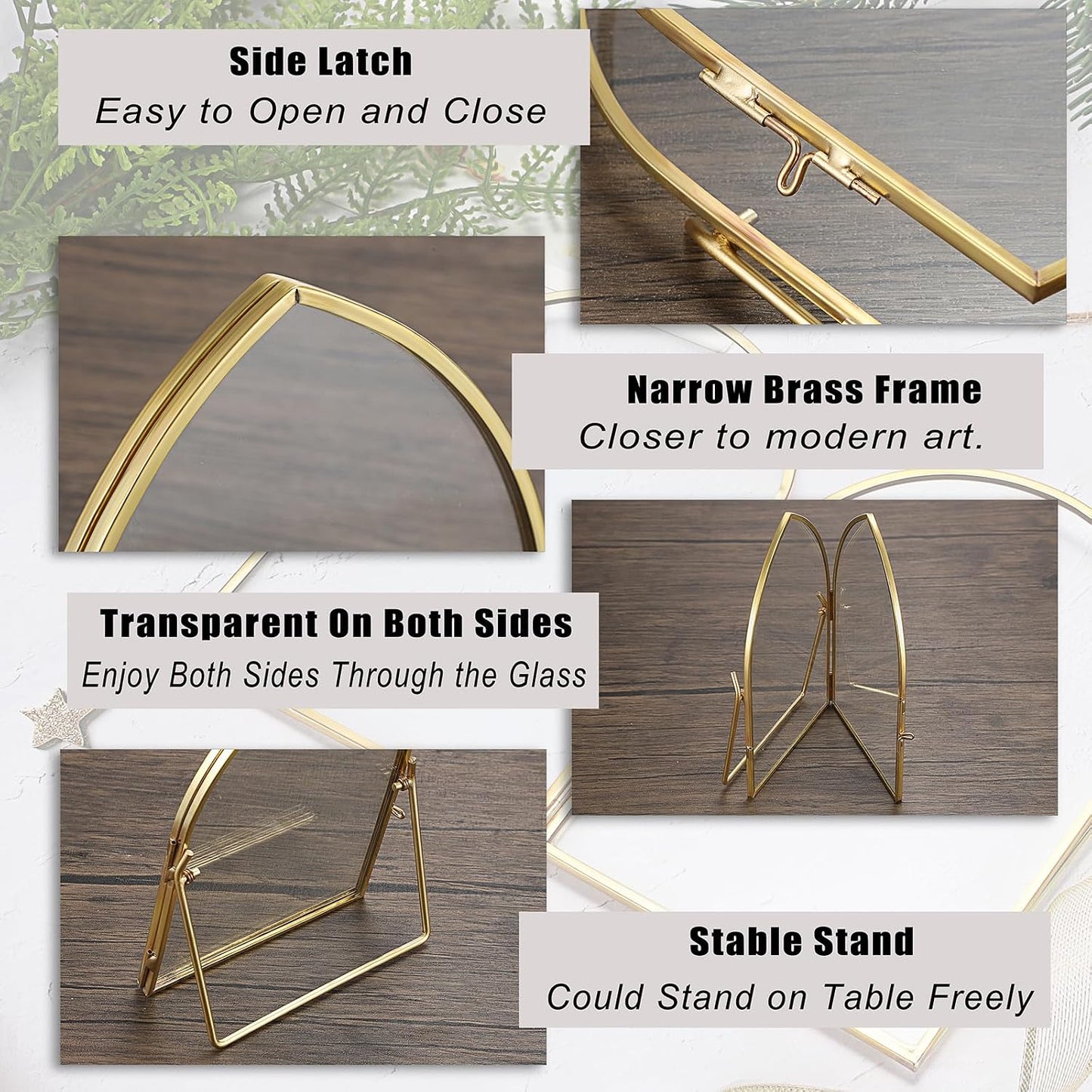 Glass Desktop Picture Artwork Display Frames / 5 x 7