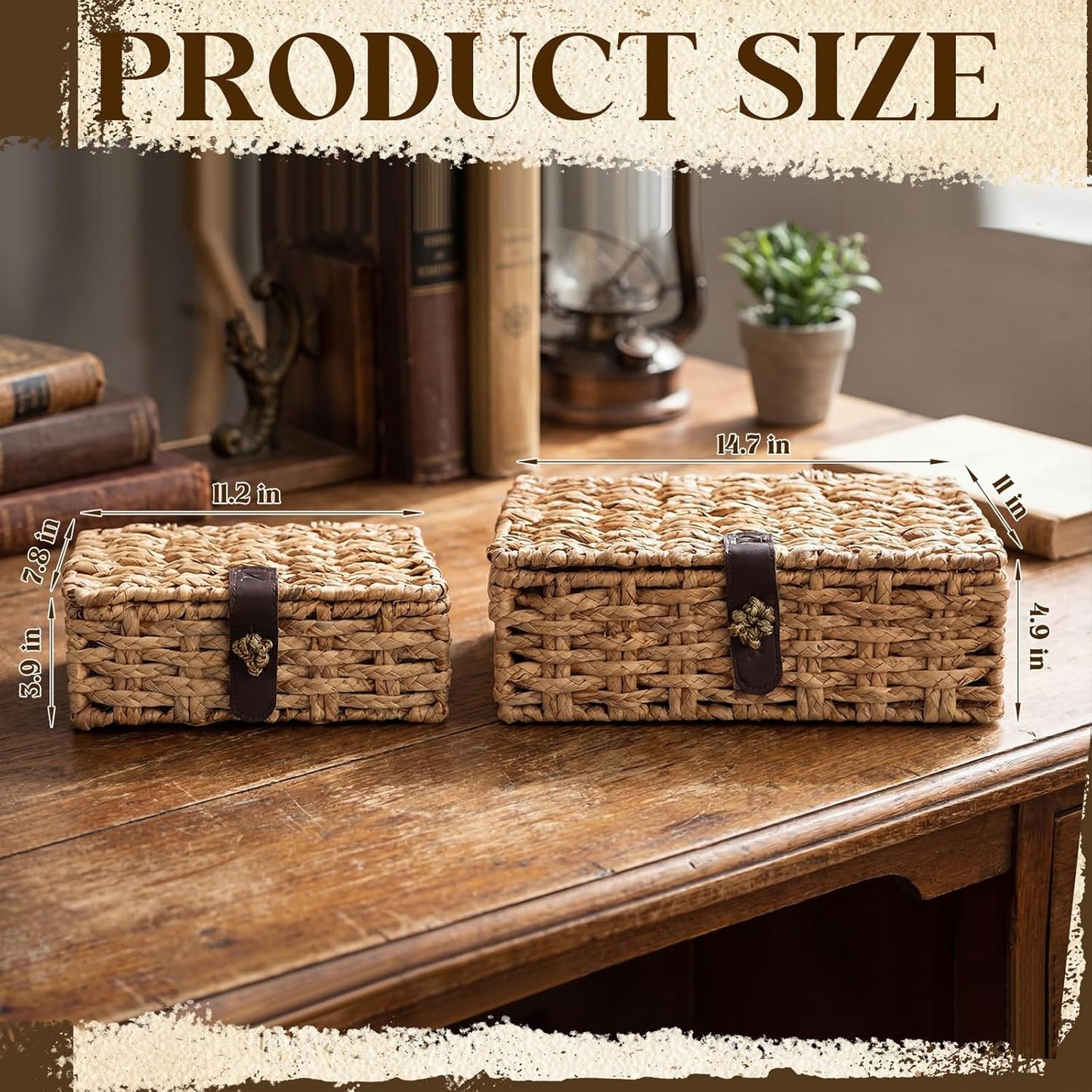 Seagrass Storage Basket Box / Set of 2