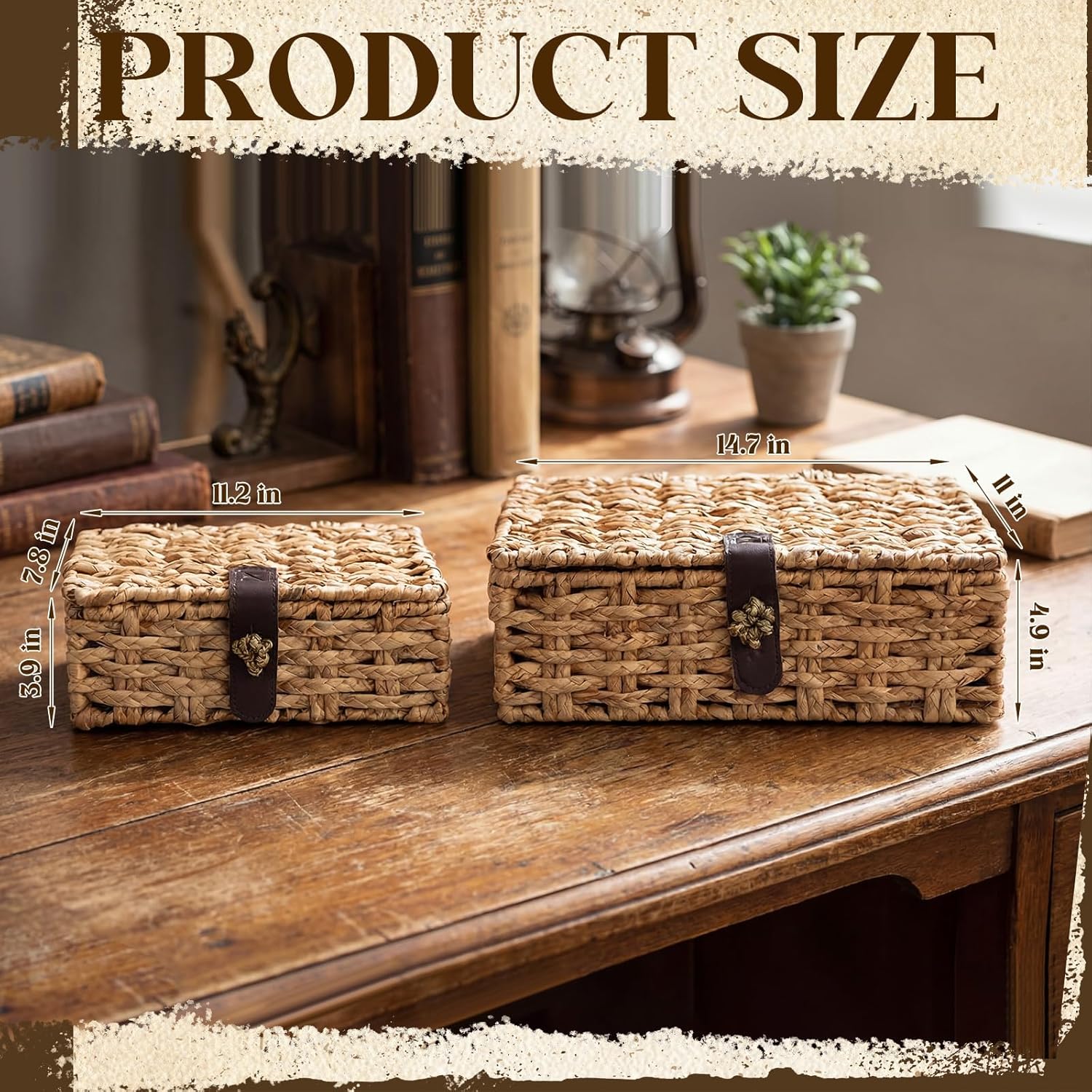 Seagrass Storage Basket Box / Set of 2