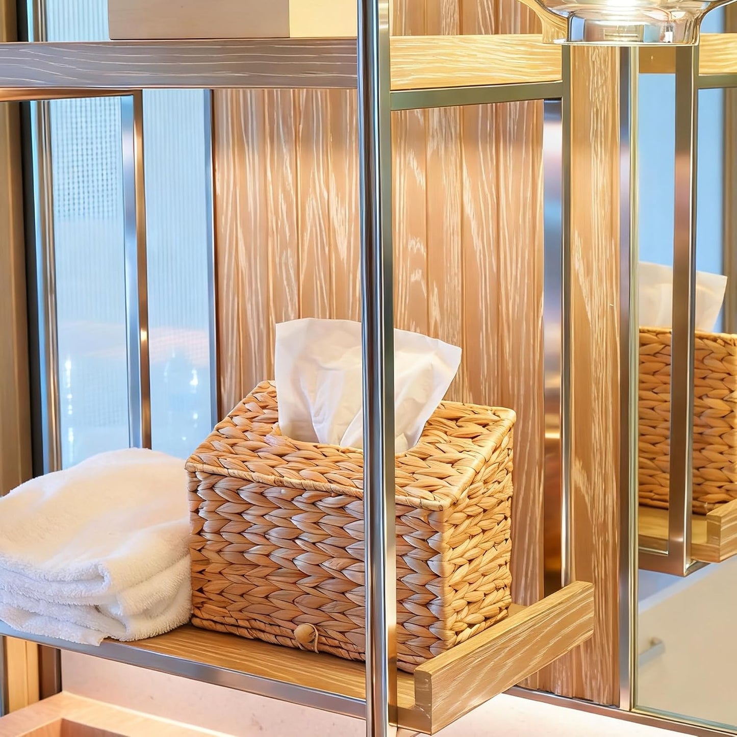 Handwoven Towel Holder / Water Hyacinth / Single