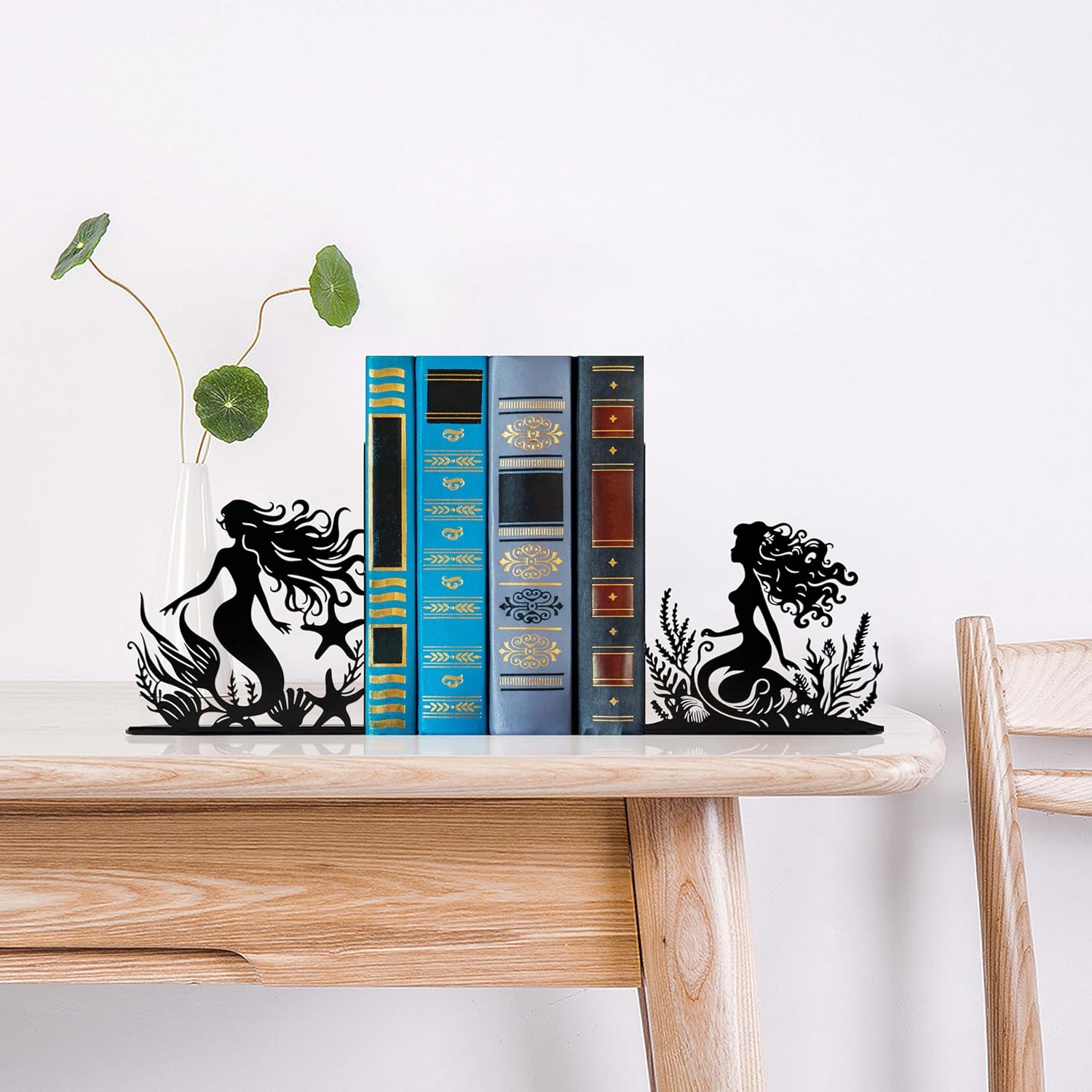 Mermaid Metal Bookends for Books