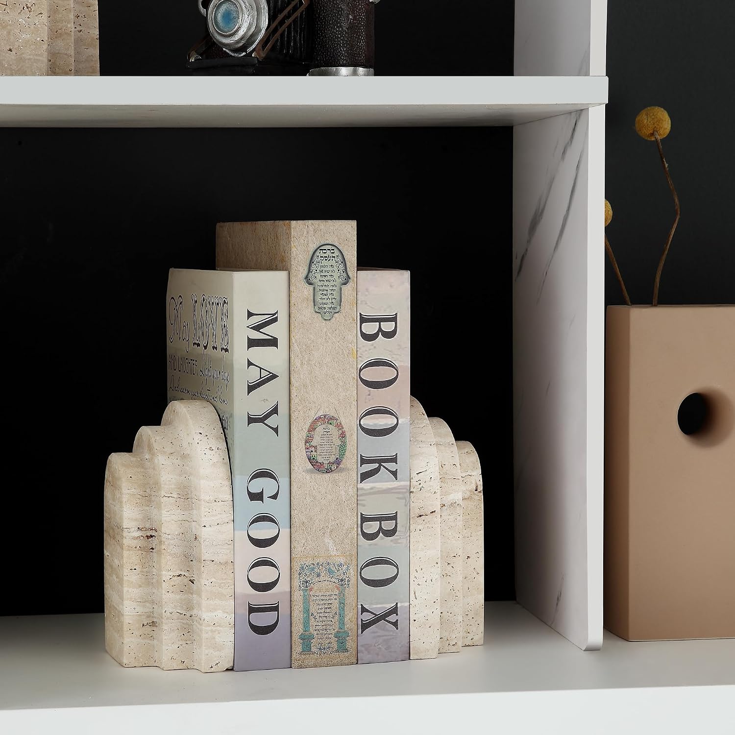 Travertine Book Ends / Natural