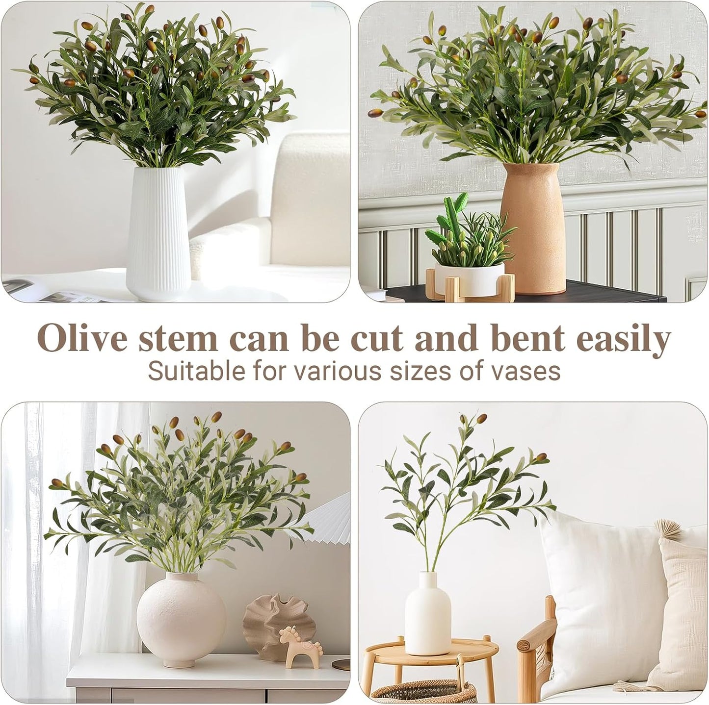 18" Artificial Olive Tree Branches / Set of 16