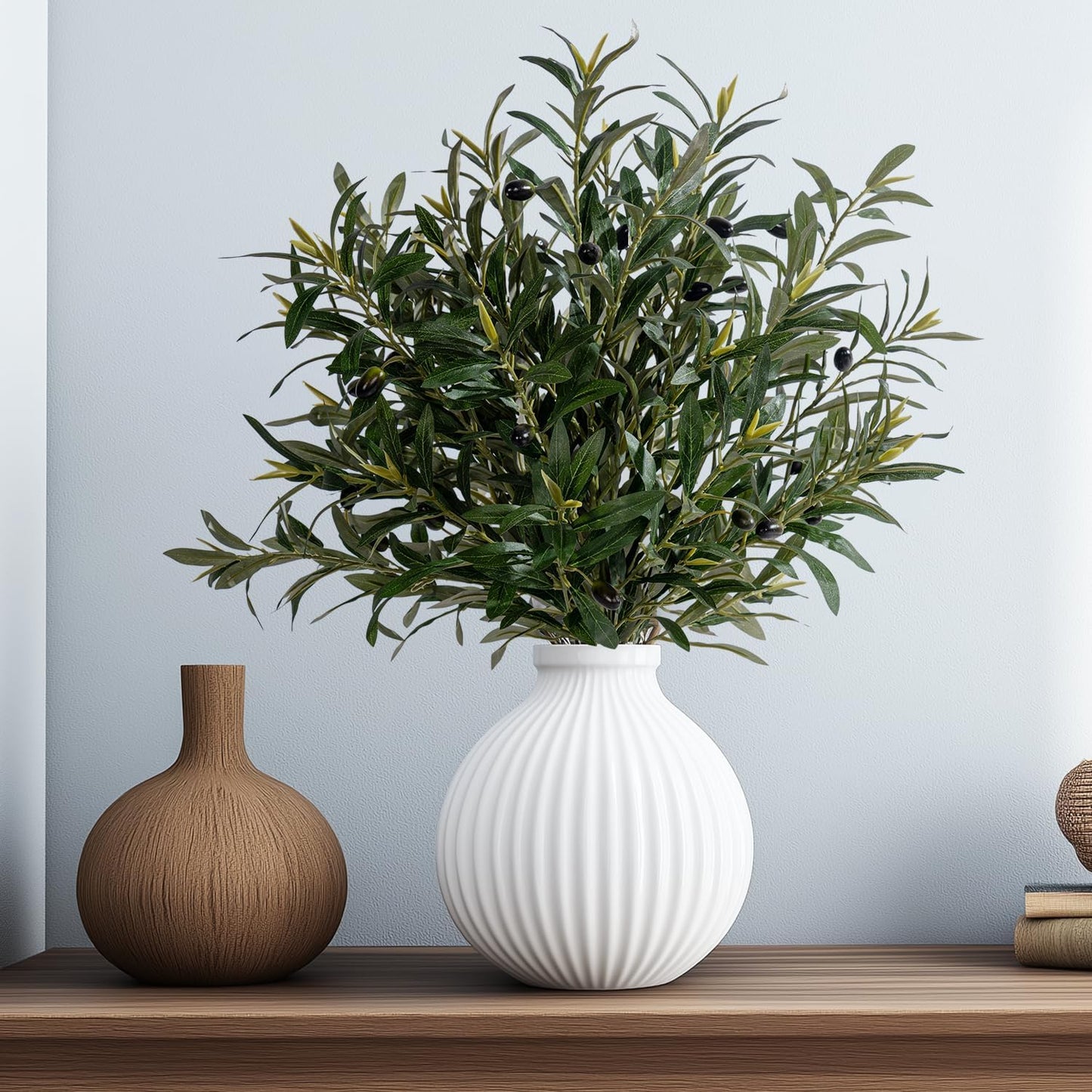 24" Artificial Olive Branches / Silk / Middle / Set of 8