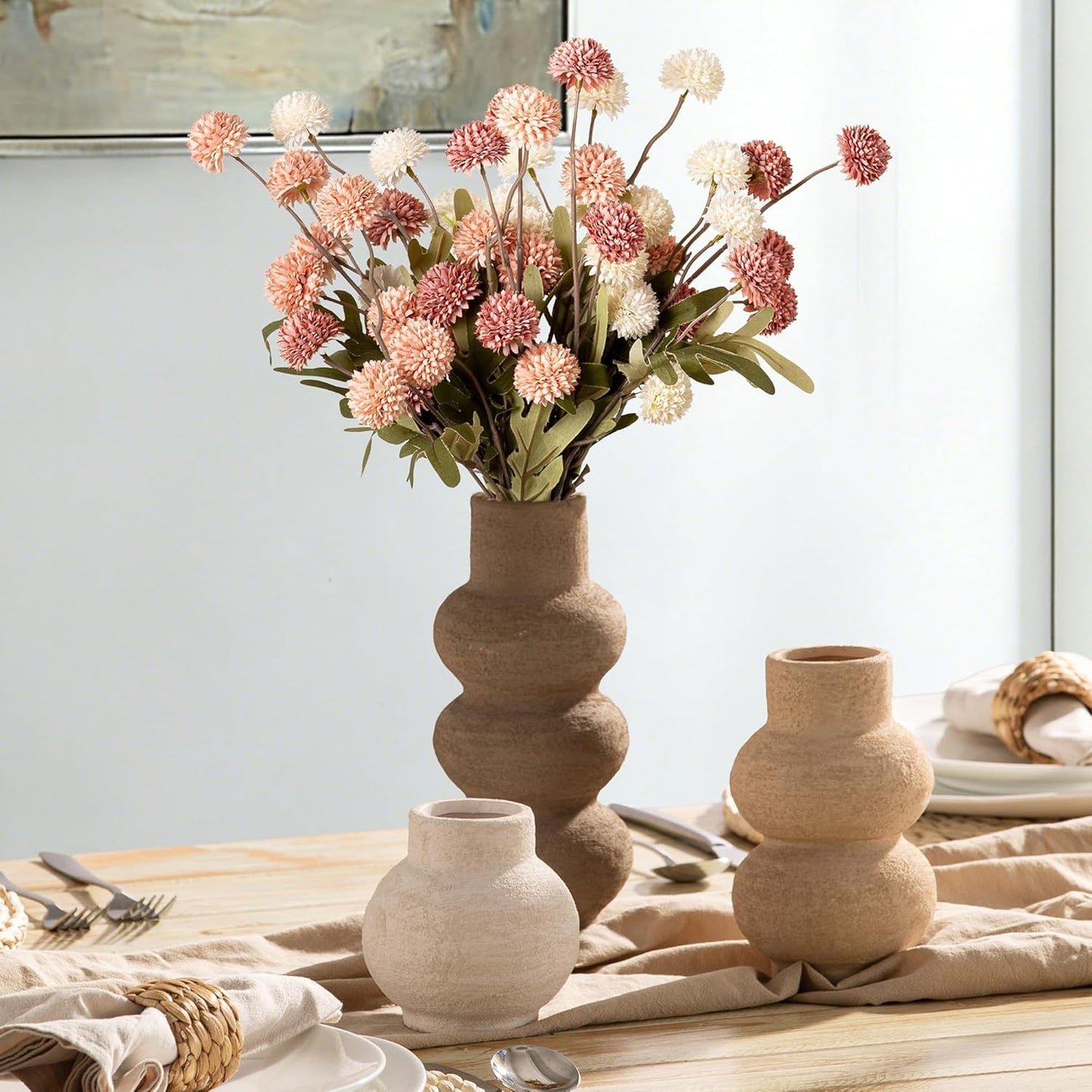 Ceramic Vase Home Table Decor / 11-classic / Set of 3
