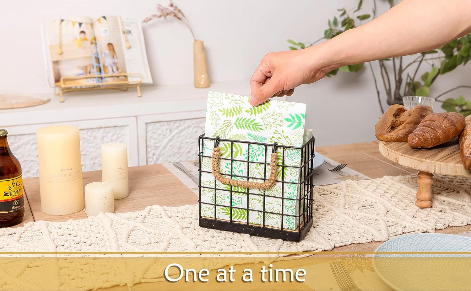 Farmhouse Napkin Holder / Black