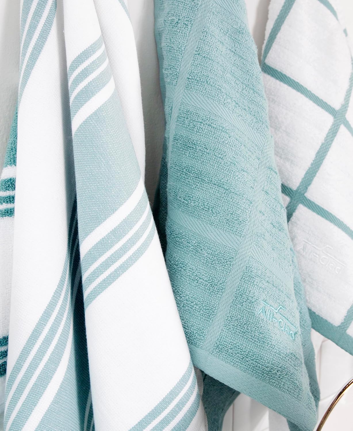 All-Clad Dual-Purpose Kitchen Towels: Highly Absorbent, Super Soft Long Lasting - 100% Cotton, 17"x30" Dish Towels for