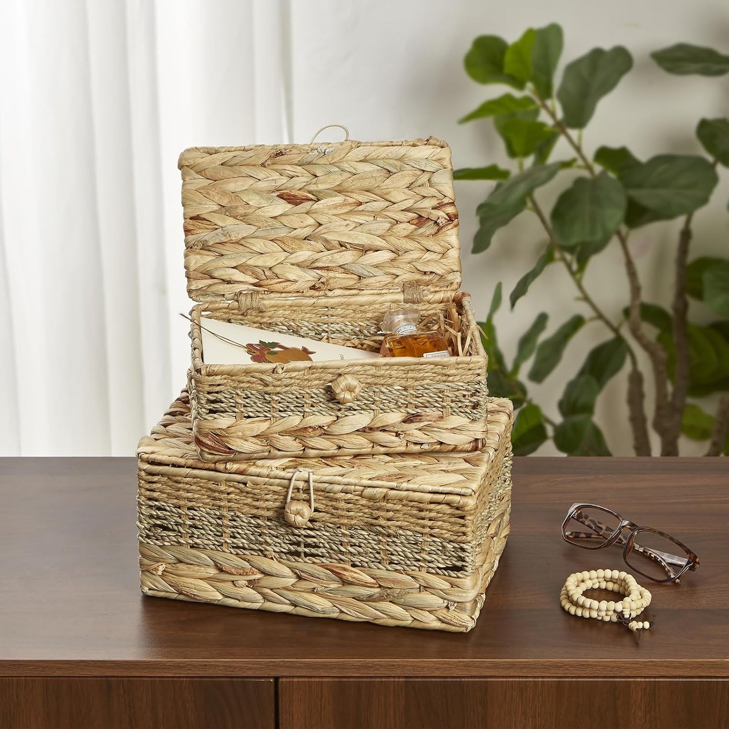 Wicker Storage Baskets / Natural / Set of 2
